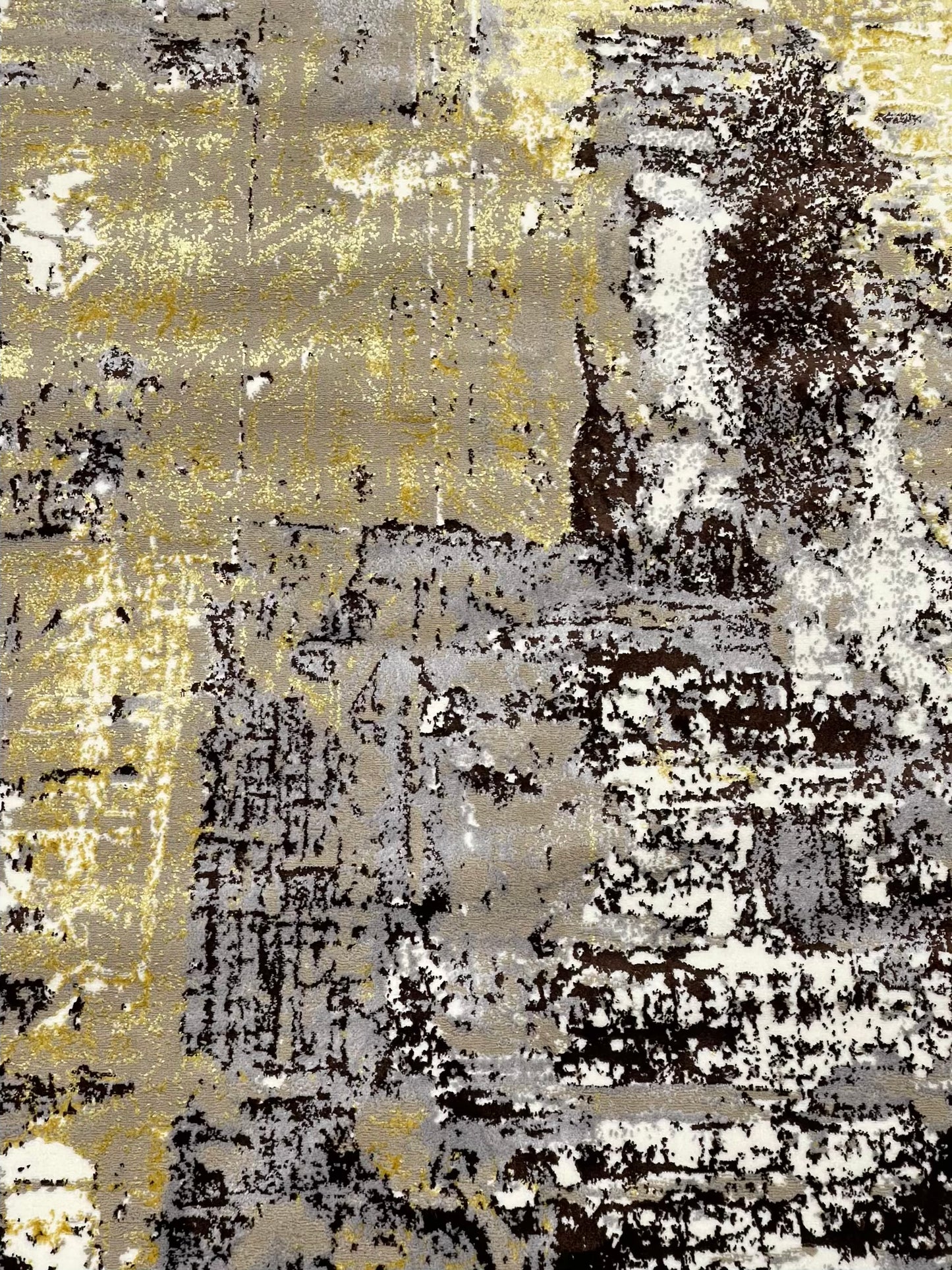 Pakistani Silk Woven Rug.(Article-1466-Light Beige , Gold ) Size : 5ft width x 7.3ft length (150cm x 220cm)