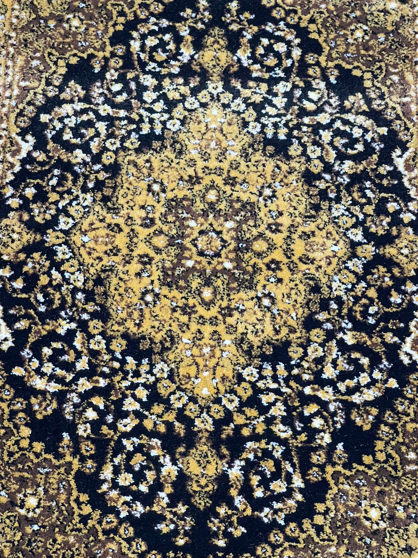 Persian Polypropylene Rug,Woven Back
(Article-88-Black)
Size : 4 ft width x 5.6 ft length (120 cm x 170 cm)