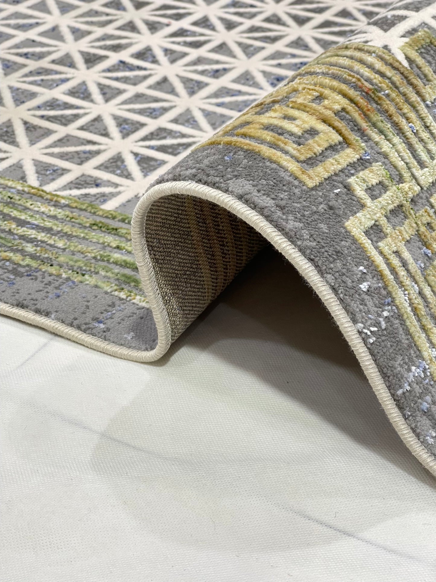 Irani viscose Rug , Woven Back Article-313-Multi Size : 3 ft width x 5 ft length (100 cm x 150cm)