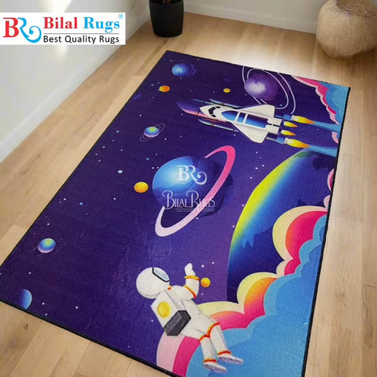 TPR Non Woven Rugs For Kids Room
Article-31-Purple ,Blue