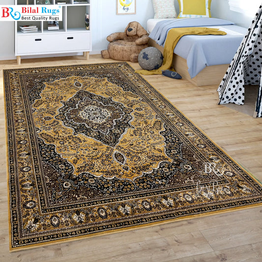 Persian polypropylene Rug,back woven(Article-25-Gold  )
