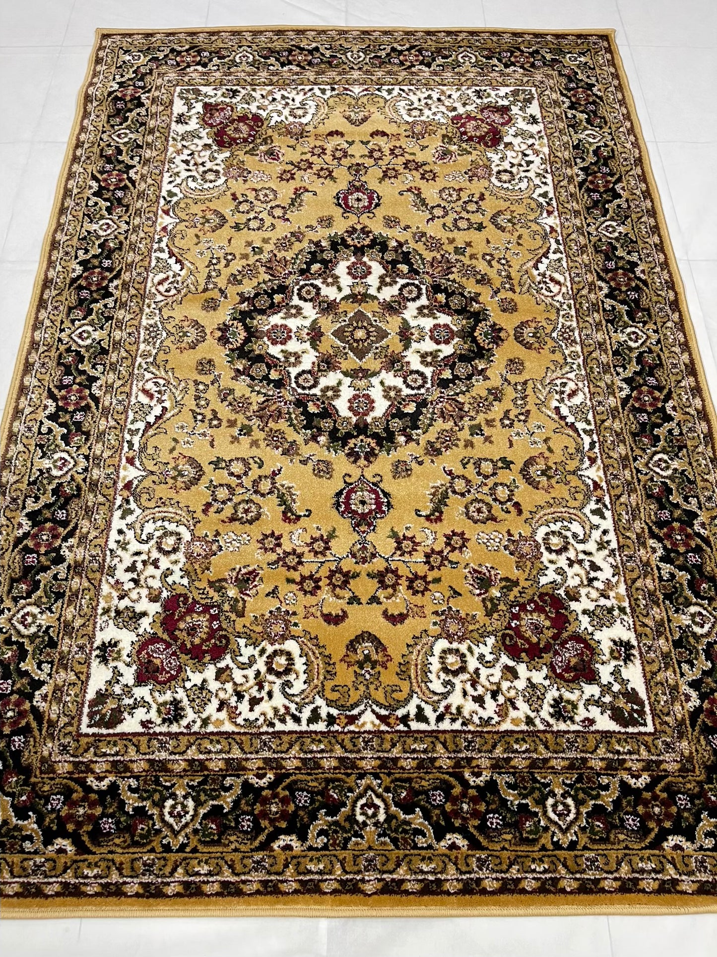 Persian Polypropylene Rug,back woven(Article-55-Gold)
Size : 5ft width x 7.3ft length (150cm x 220cm)