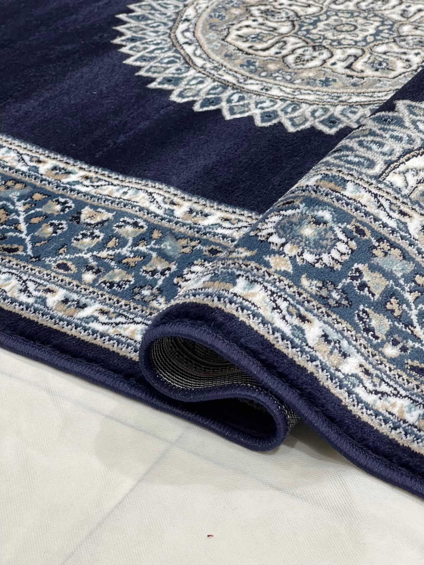 Persian Polypropylene Rug,back woven(Article-27-Blue)
Size : 5ft width x 7.3ft length (150cm x 220cm)