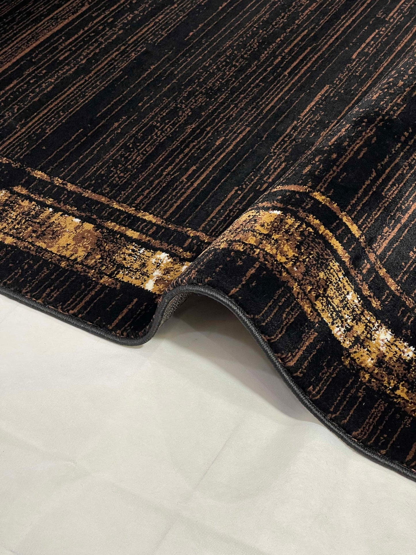 Modern polypropylene Rug,back woven(Article-1212-Black)