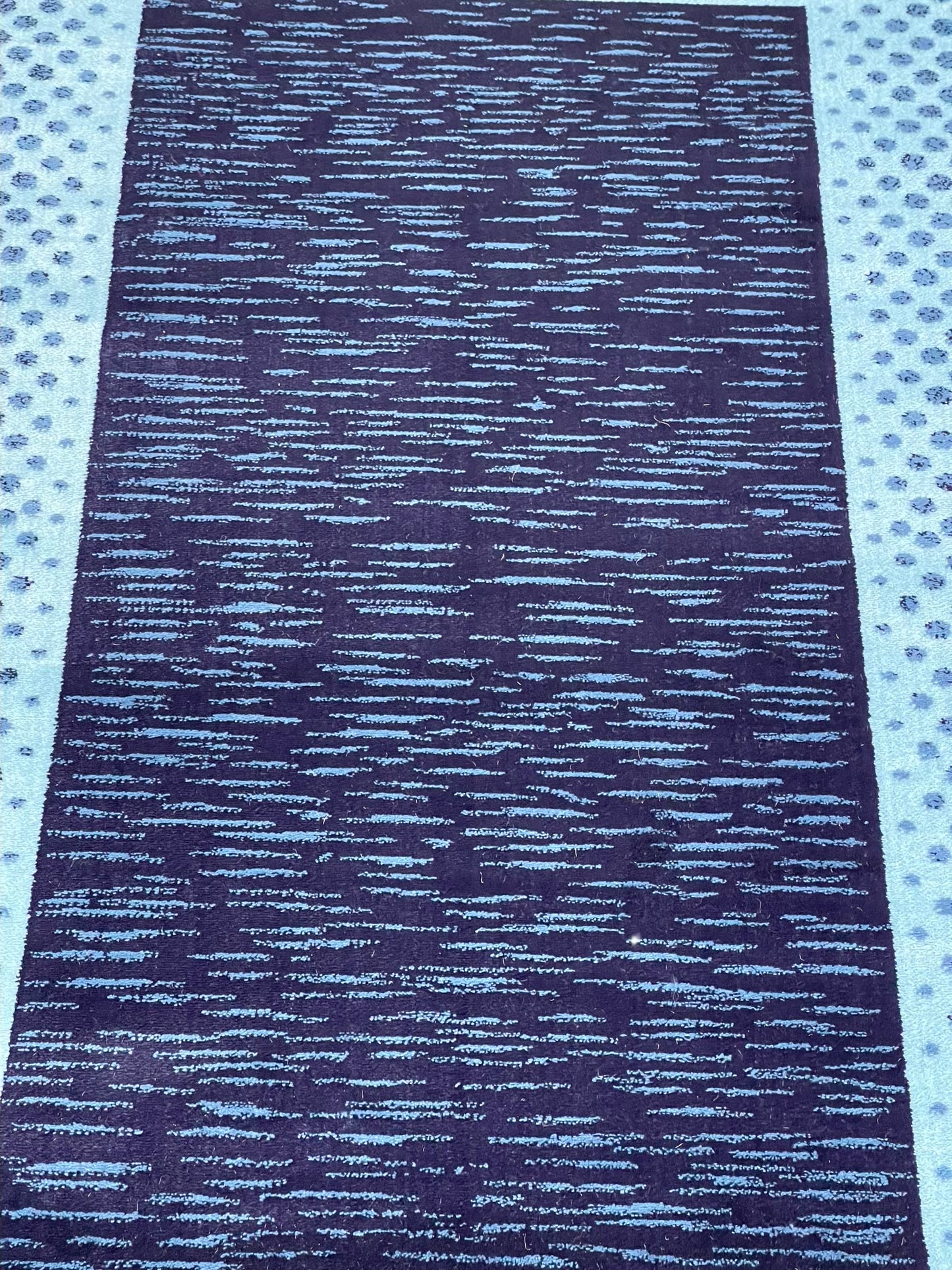 Modern polypropylene Rug,back woven(Article-1866-Black) Size : 5ft width x 7.3ft length (150cm x 220cm)