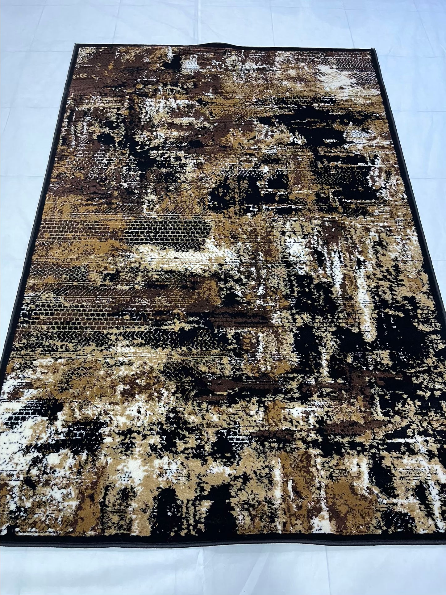 Modern polypropylene Rug,back woven(Article-199-Black)