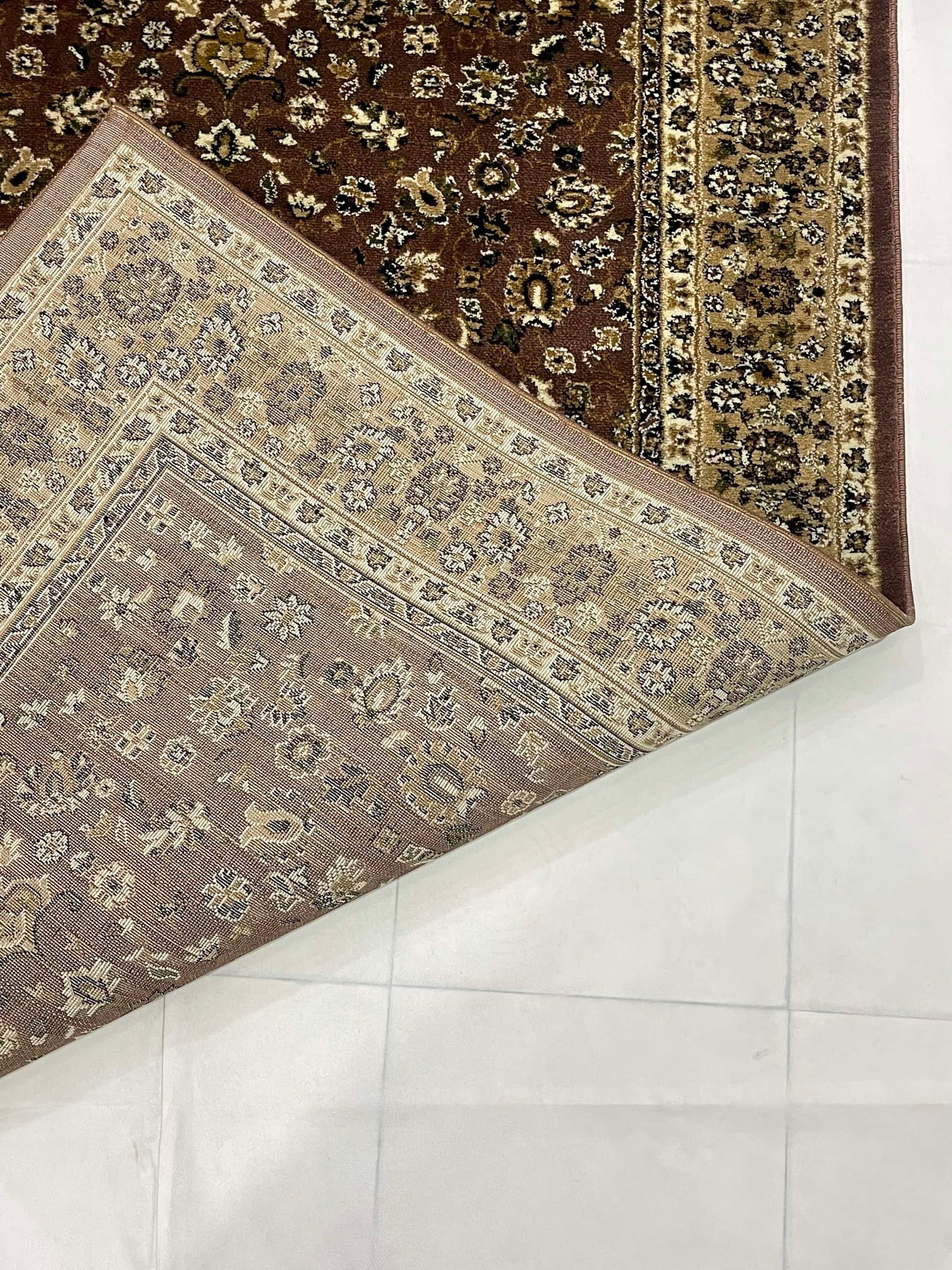 All over  polypropylene Rug,back woven(Article-140-Brown)