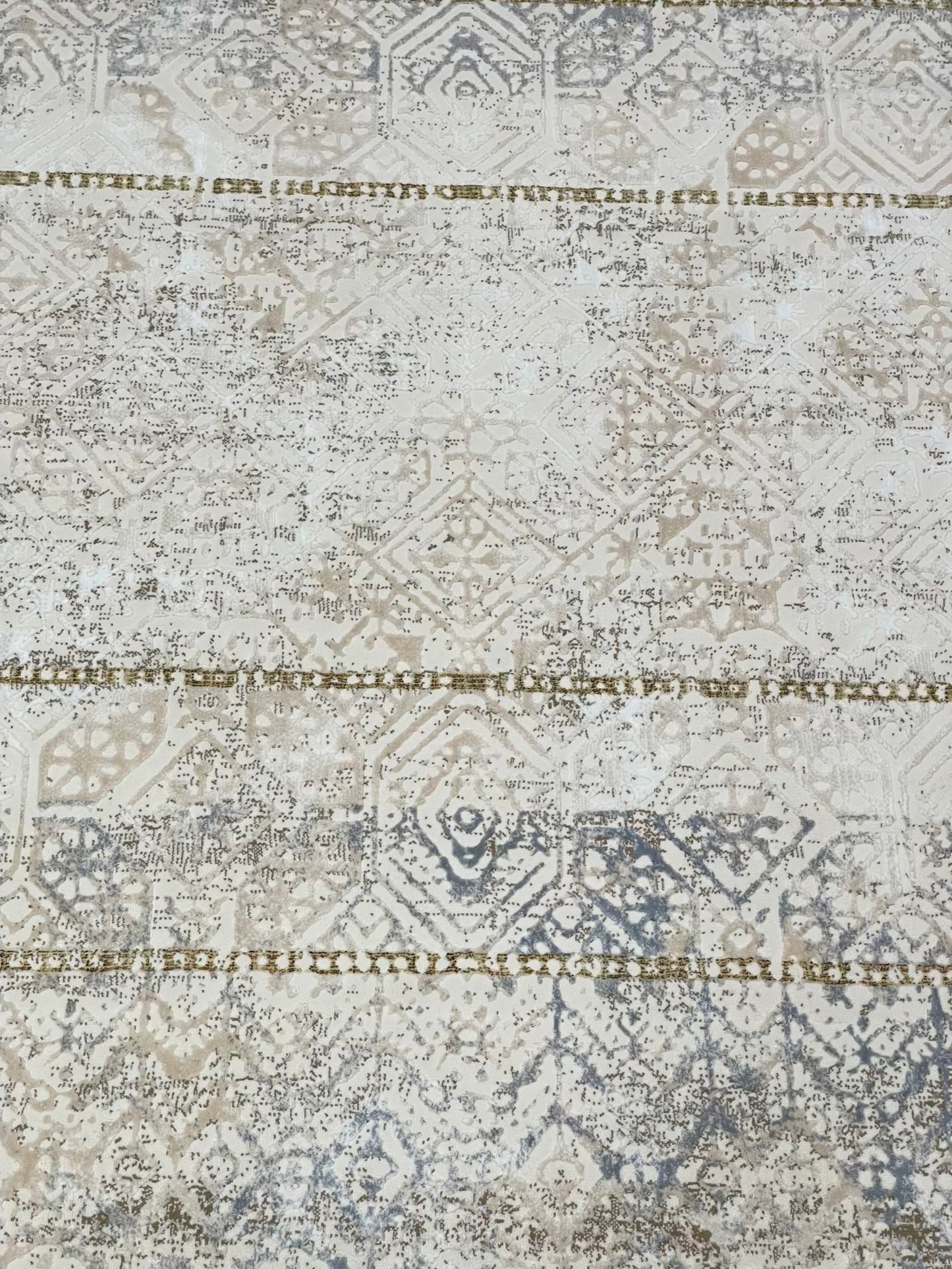 Irani Vintage Woven Rug. Article -2080-Off White Size: 6.6 ft width x 9.6 ft length (200cm x 290cm)