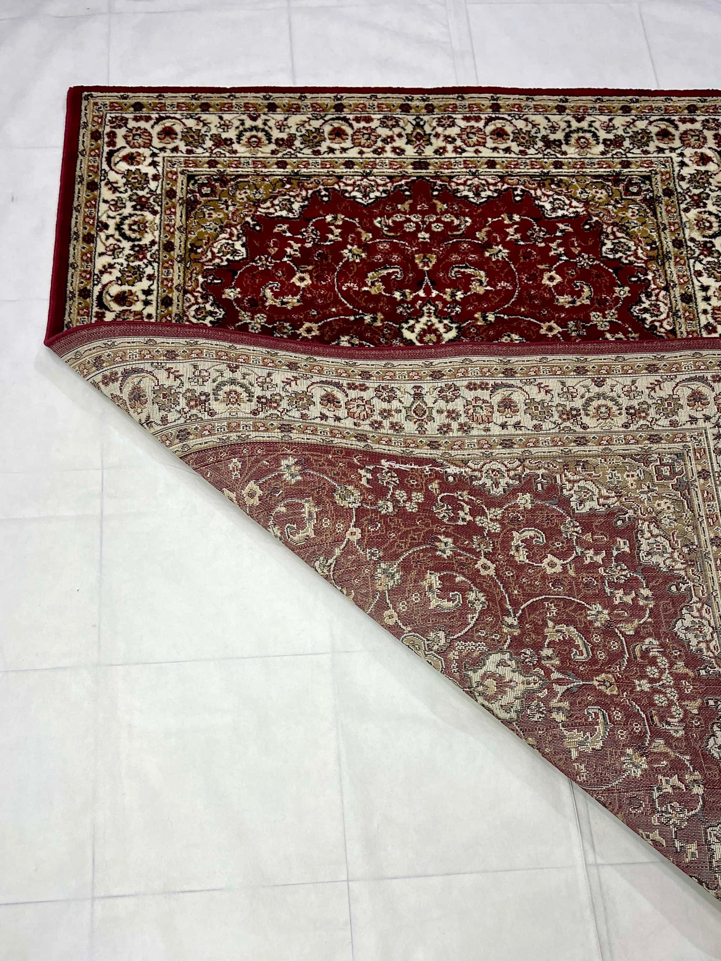 Persian Polypropylene Rug,back woven(Article-19-Red)
