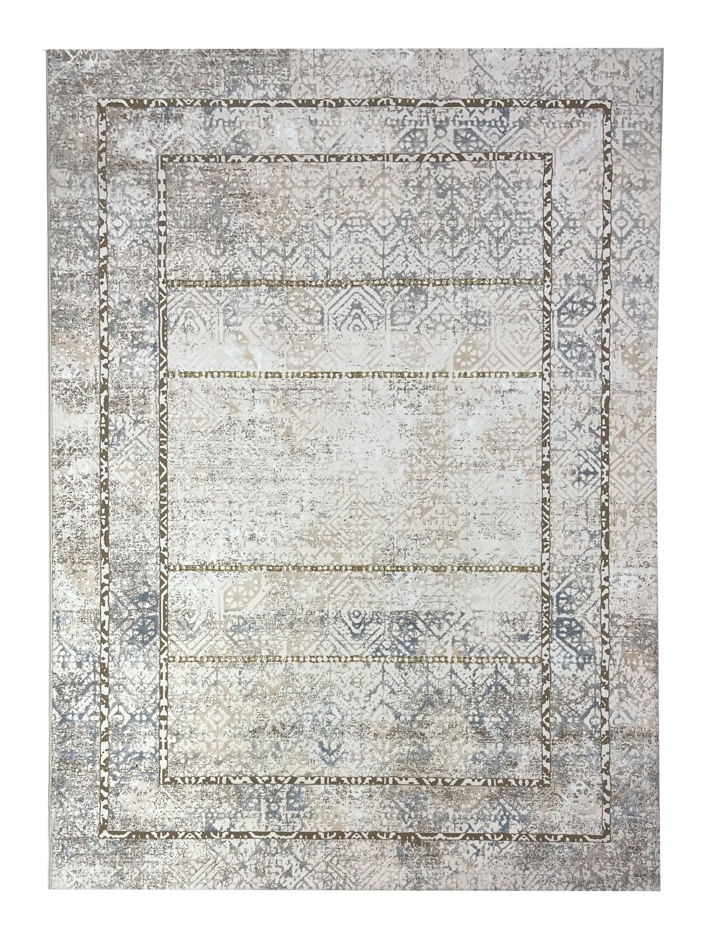 Irani Vintage Woven Rug. Article -2080-Off White Size: 6.6 ft width x 9.6 ft length (200cm x 290cm)