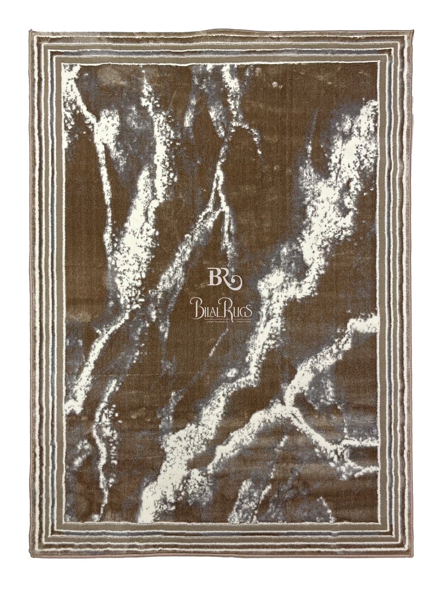 Pakistani Silk Woven Rug.(Article-1556-Light Beige) Size : 4 ft width x 5.6 ft length
