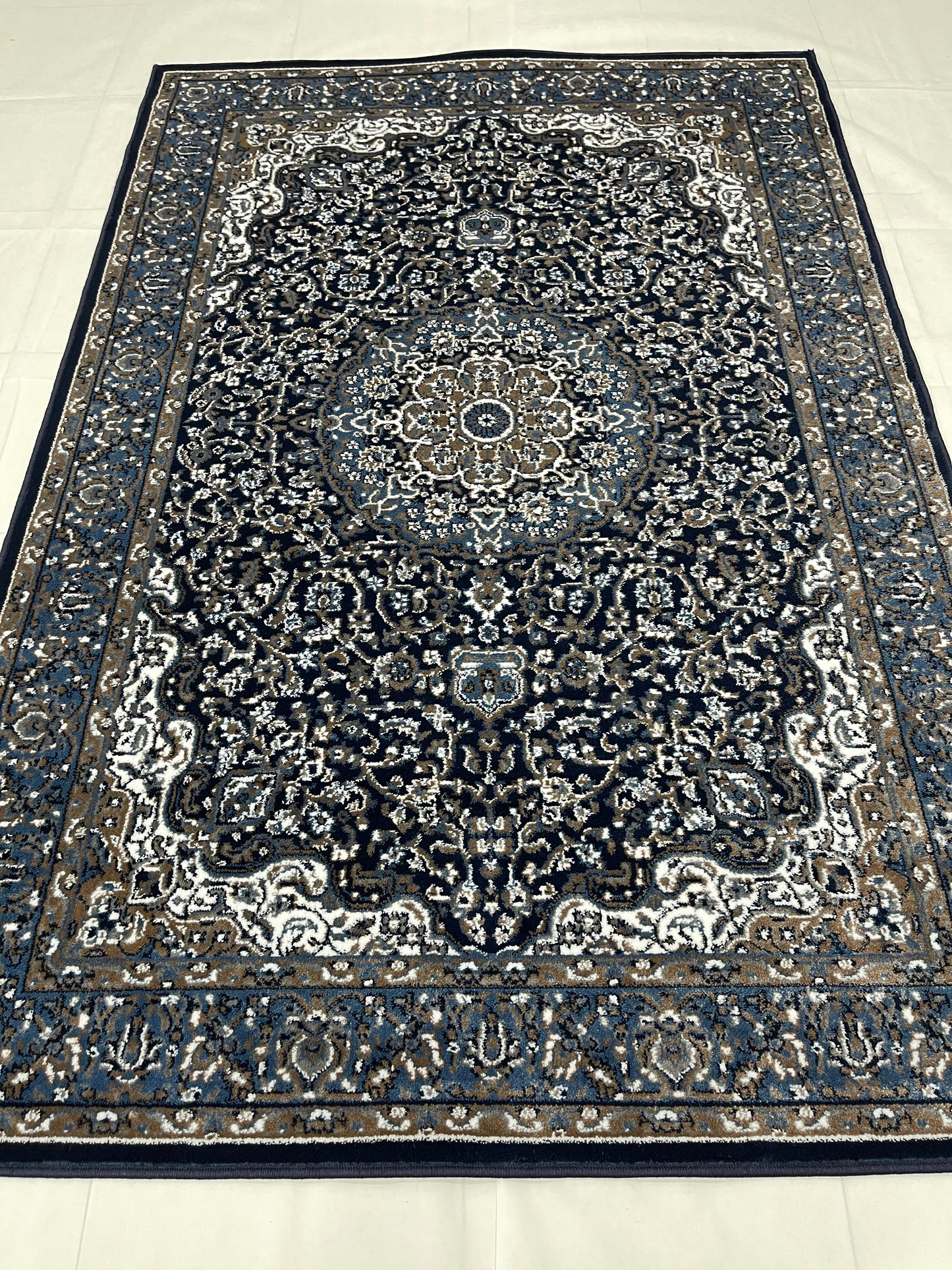 Persian polypropylene Rug,back woven(Article-29-Dark Blue)
Size : 5ft width x 7.3ft length (150cm x 220cm)