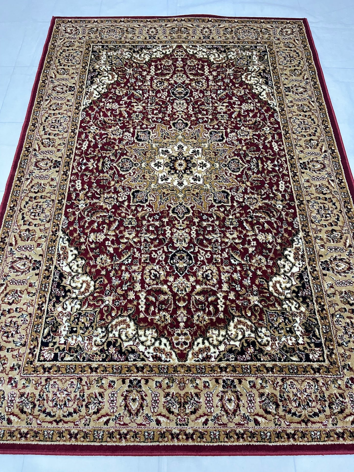 Persian polypropylene Rug,back woven(Article-20-Red)
