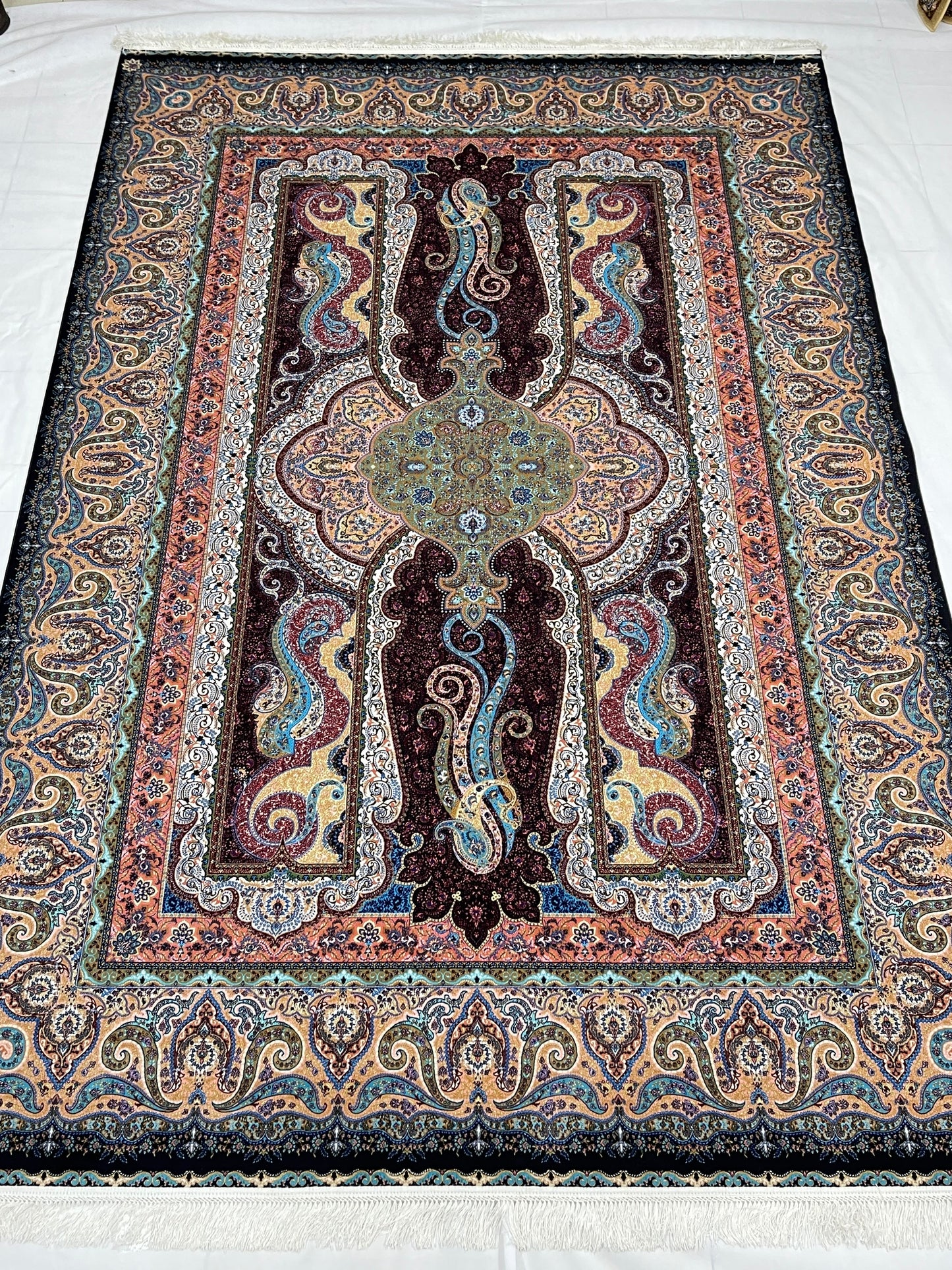 Irani Top Quality
Mixture of 12 colours
1500 Reeds Acrylic Rug With Jute Back (02)
Size : 6.6 Ft Width x 9.6 Ft Length