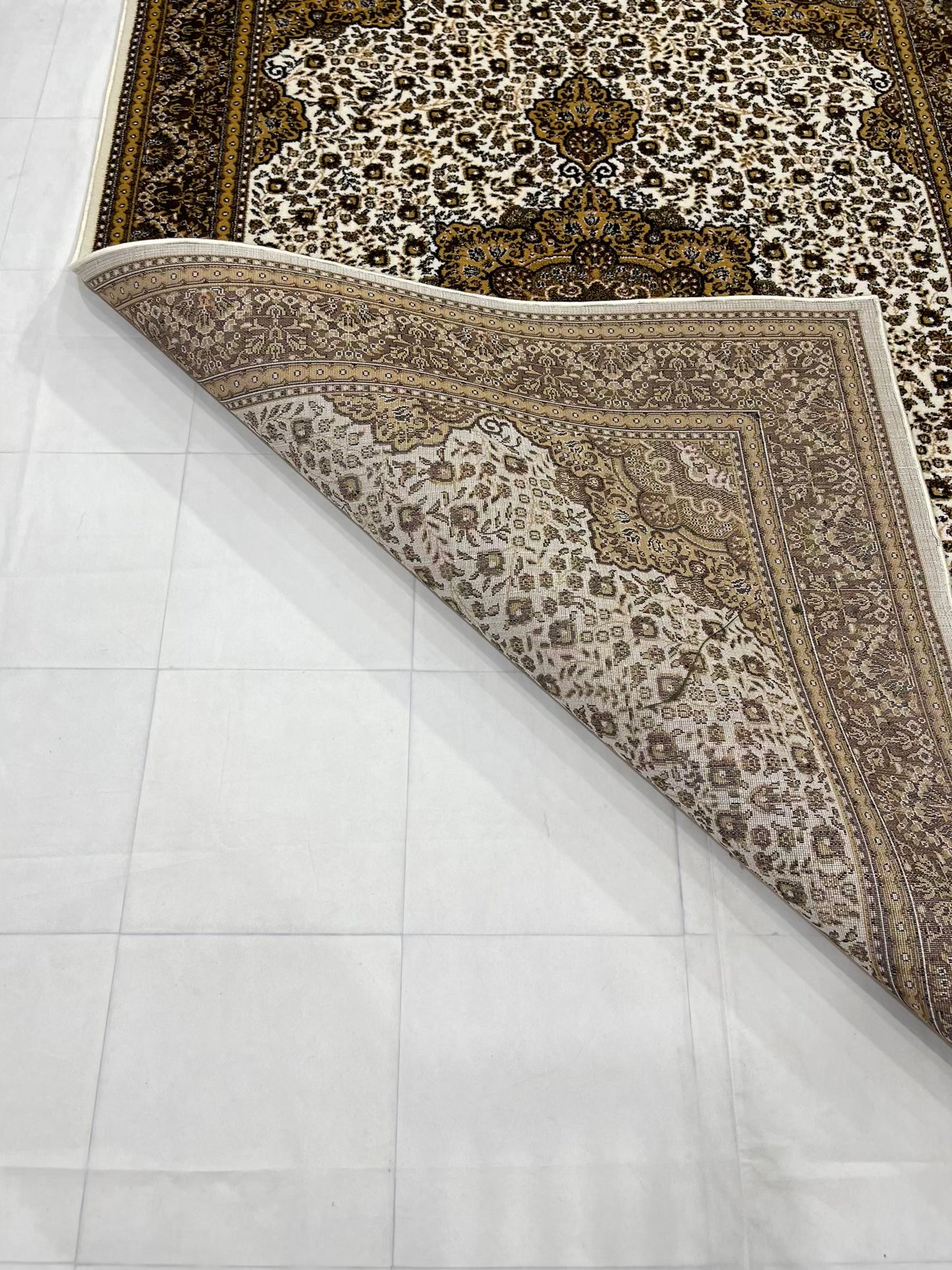 Persian polypropylene Rug,back woven(Article-04-Off white)