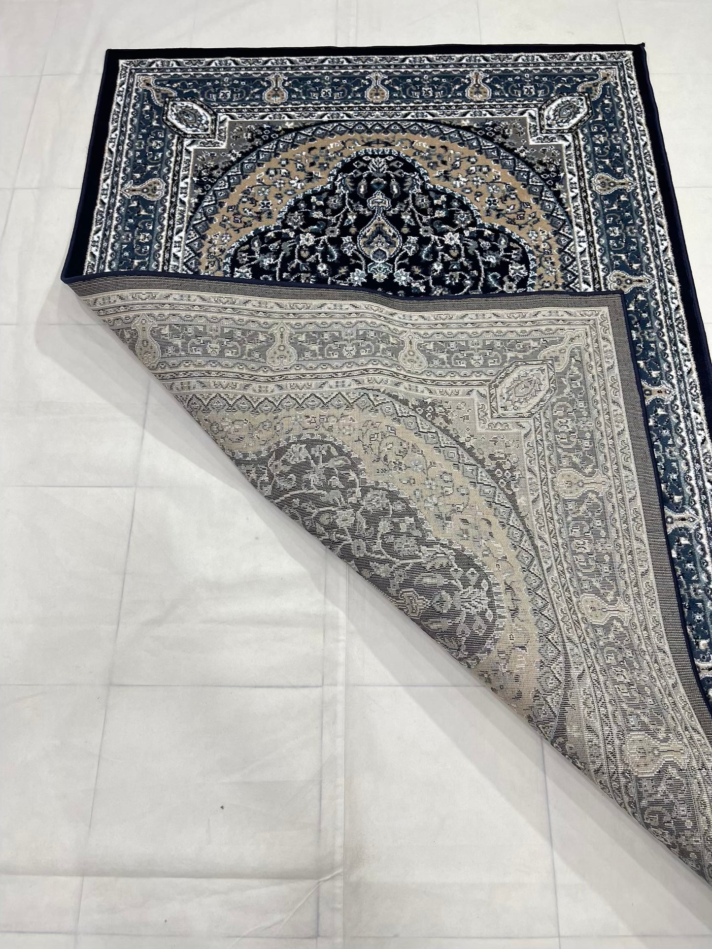 Persian  Polypropylene Rug,back woven(Article-27-Blue)
Size : 5ft width  x 7.3ft length (150cm x 220cm)