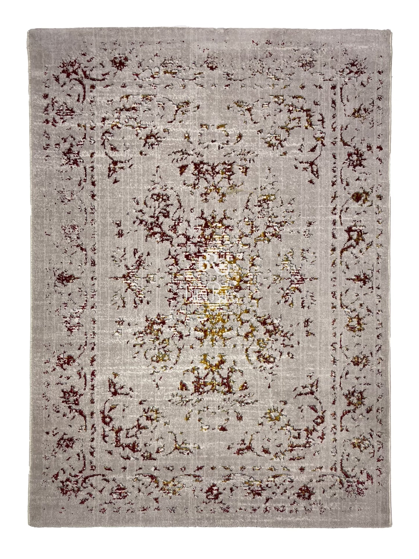 Irani viscose Rug , Woven Back Article-306-Red Size : 3 ft width x 5 ft length (100 cm x 150cm)