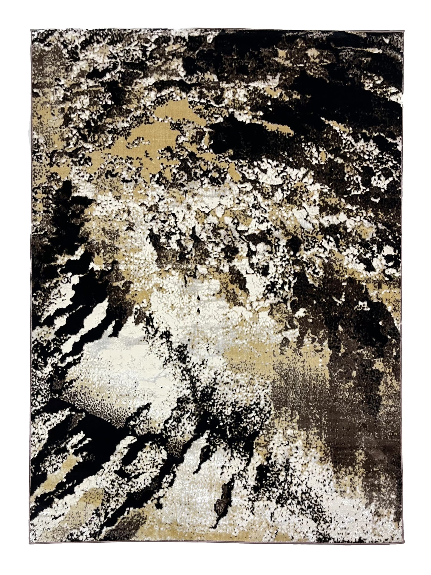 Turkish Top Quality Silk.(Article-1090-Cream , Black) Size: 6.6 ft width x 9.6 ft length (200cm x 290cm)