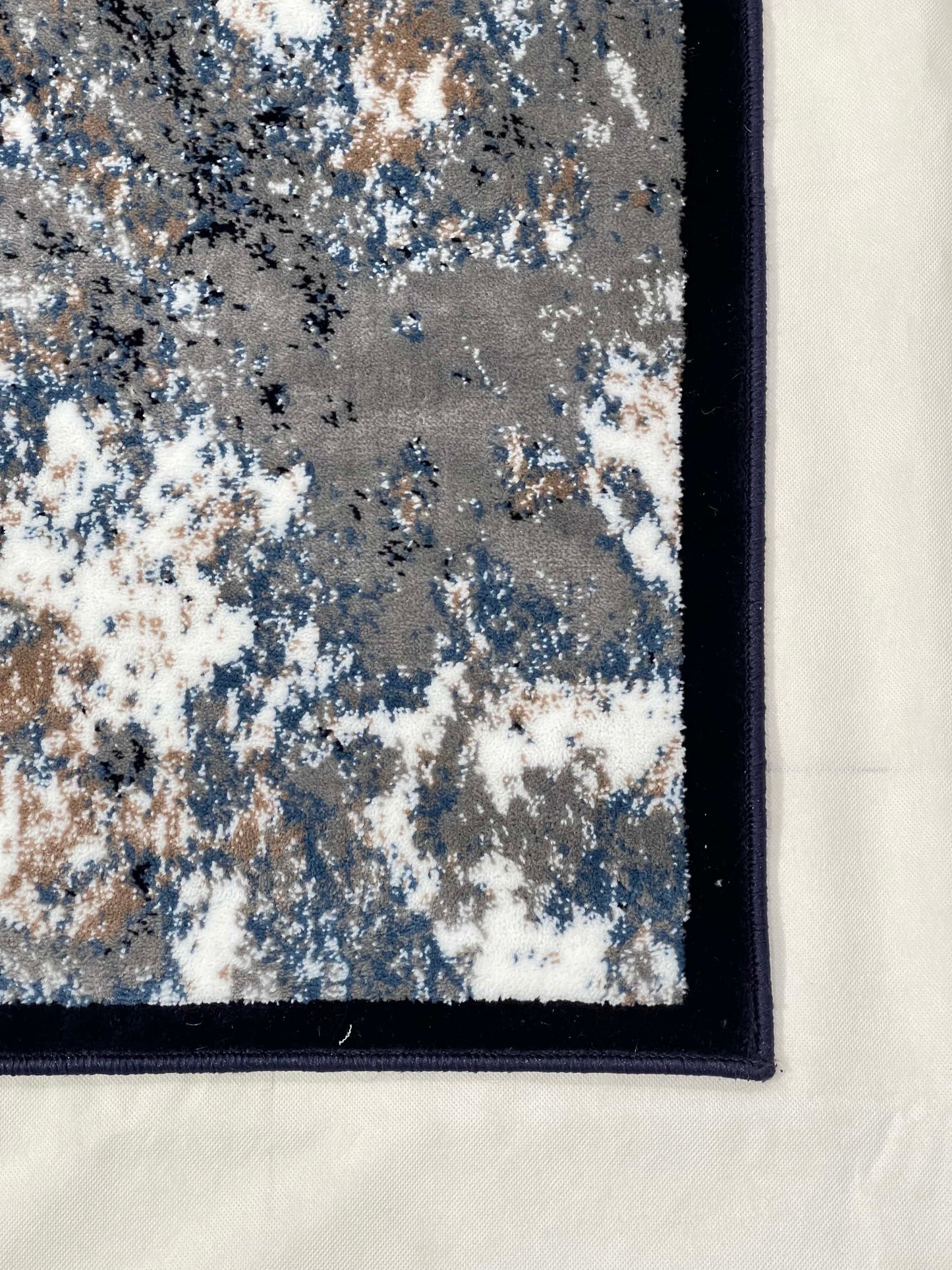 Modern Polypropylene Rug Back Woven(Article-381-Blue)