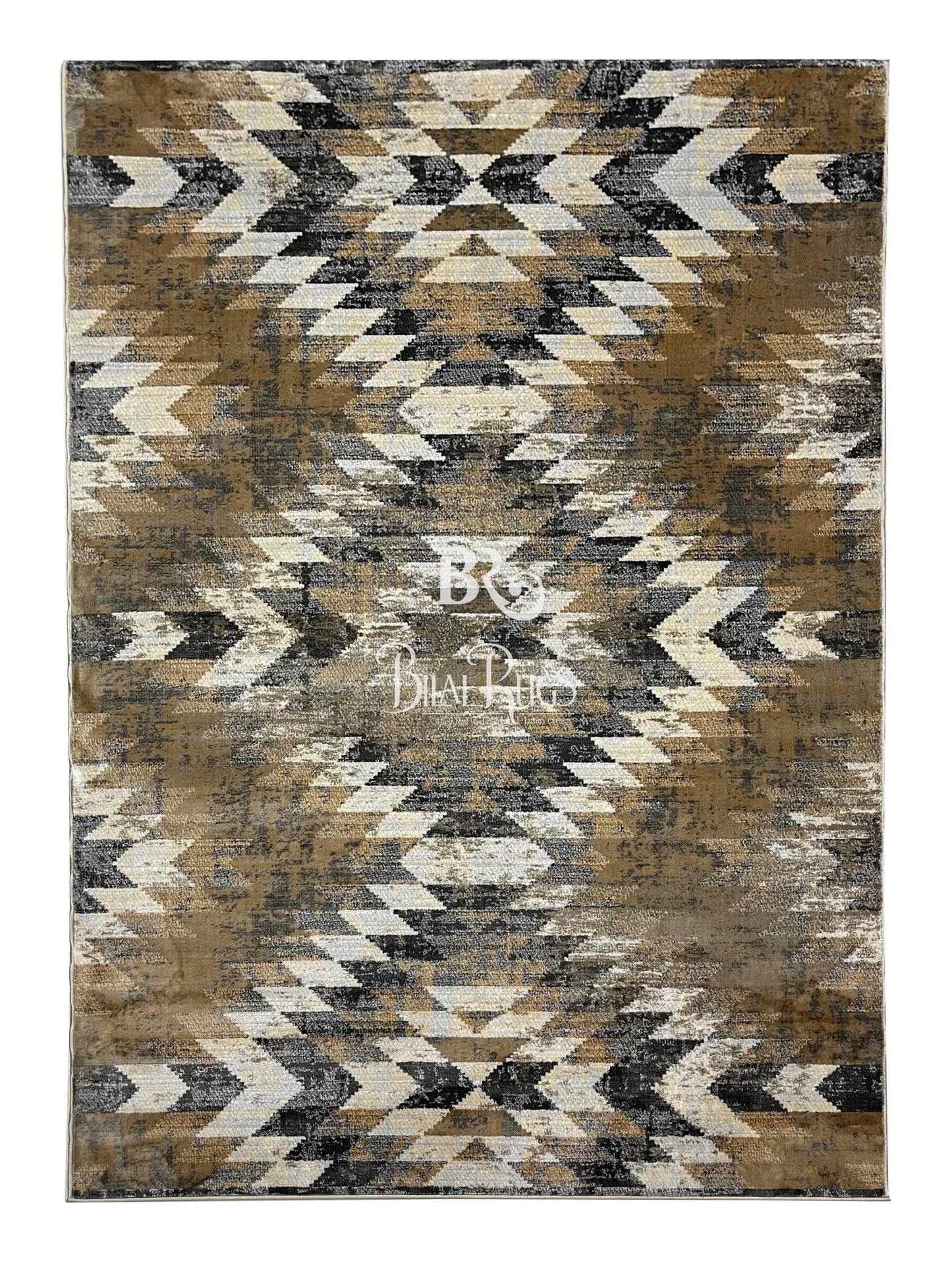 Modern Turkish Silk , Woven Back (Article-1304-Beige, Grey) Size : 5 ft width x 7.3 ft length