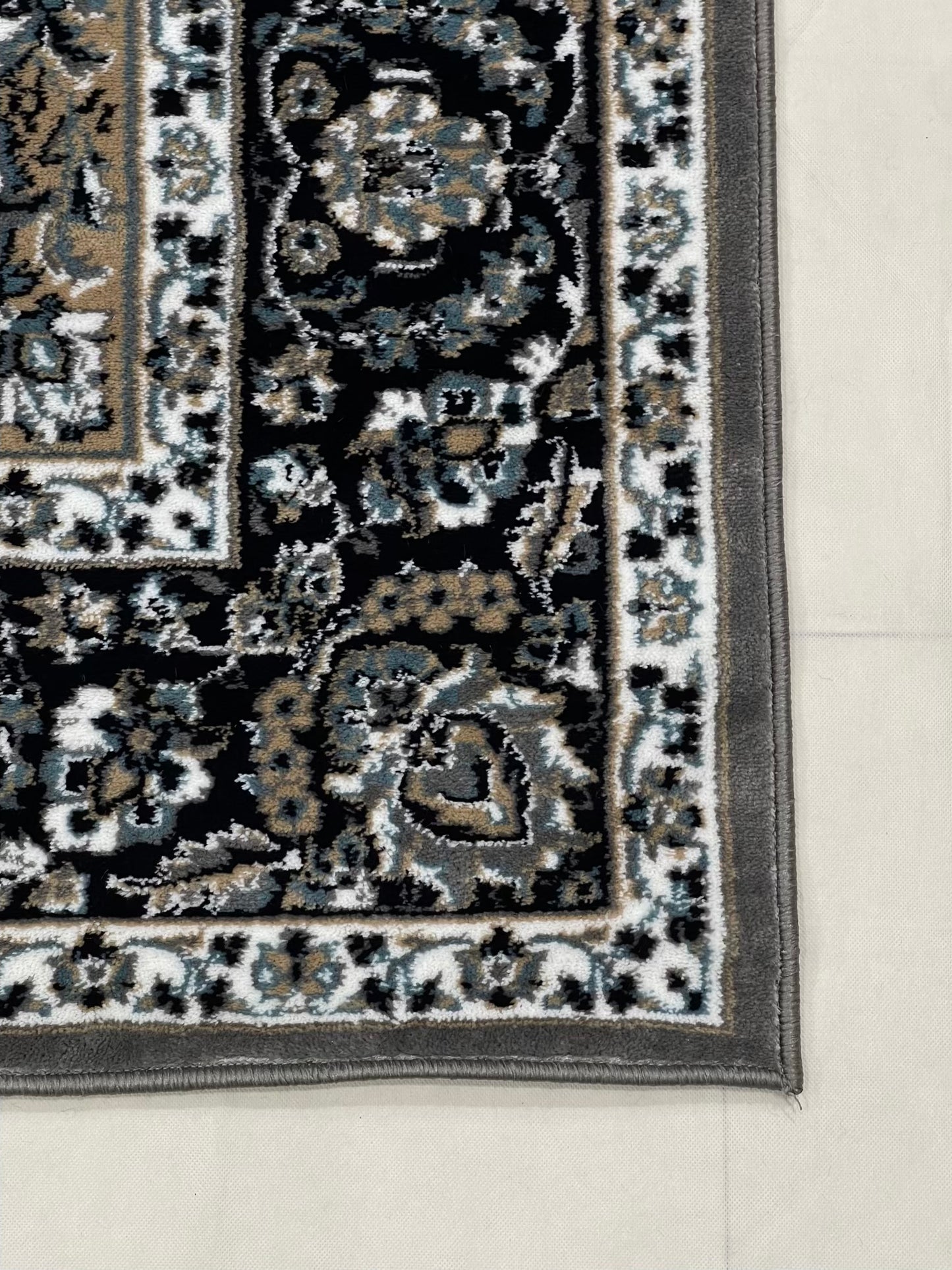 Persian polypropylene Rug,back woven (Article-23-Grey )
size: 6.6 ft width x 9.6 ft length (200cm x 290cm)