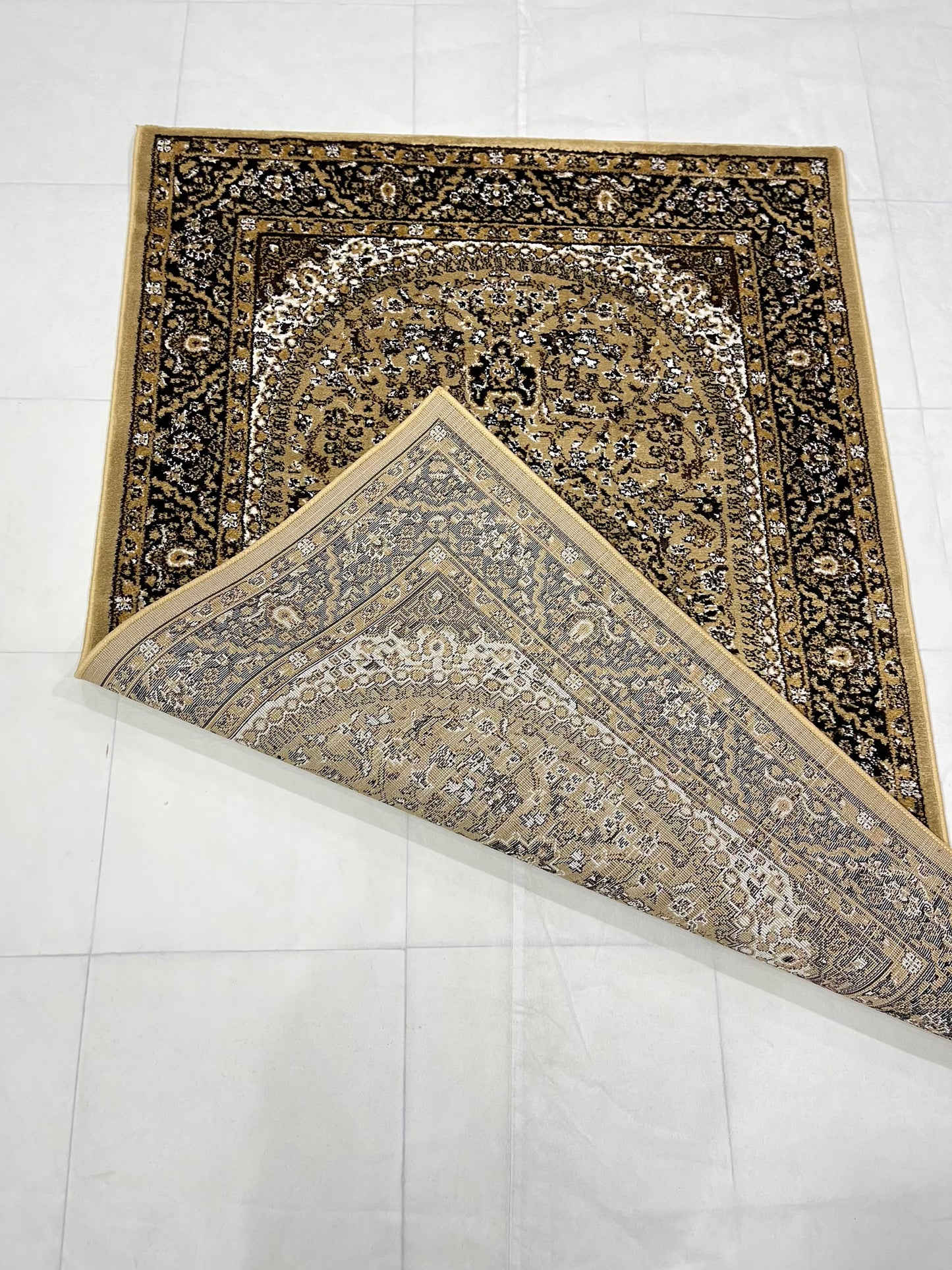 Persian polypropylene Rug,back woven(Article-22-Beige)