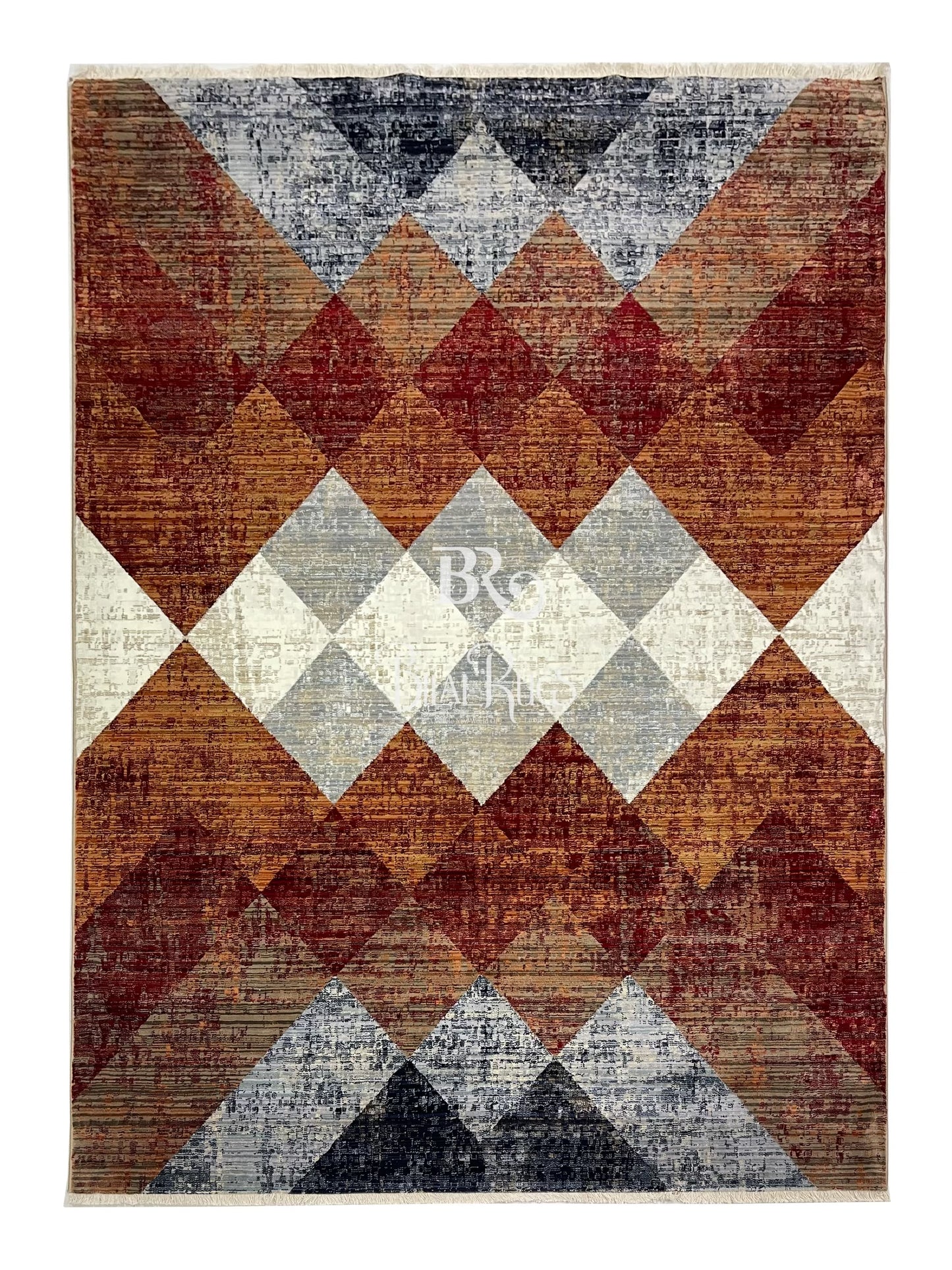 Turkish Polypropylene Silk.(Article-1671-Rust ,Multi )
Size : 5ft width x 7.3ft length (160 cm x 225cm)