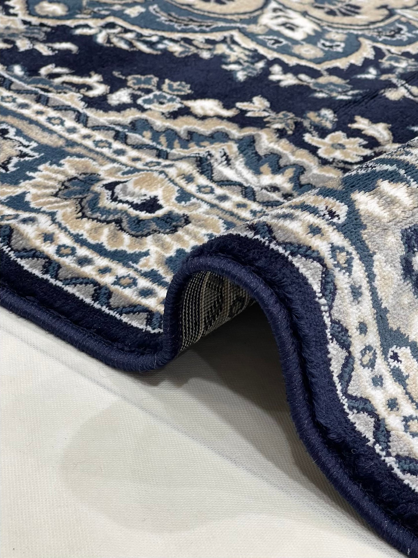 Persian polypropylene Rug,back woven(Article-35-Blue )
Size : 5ft width x 7.3ft length (150cm x 220cm)