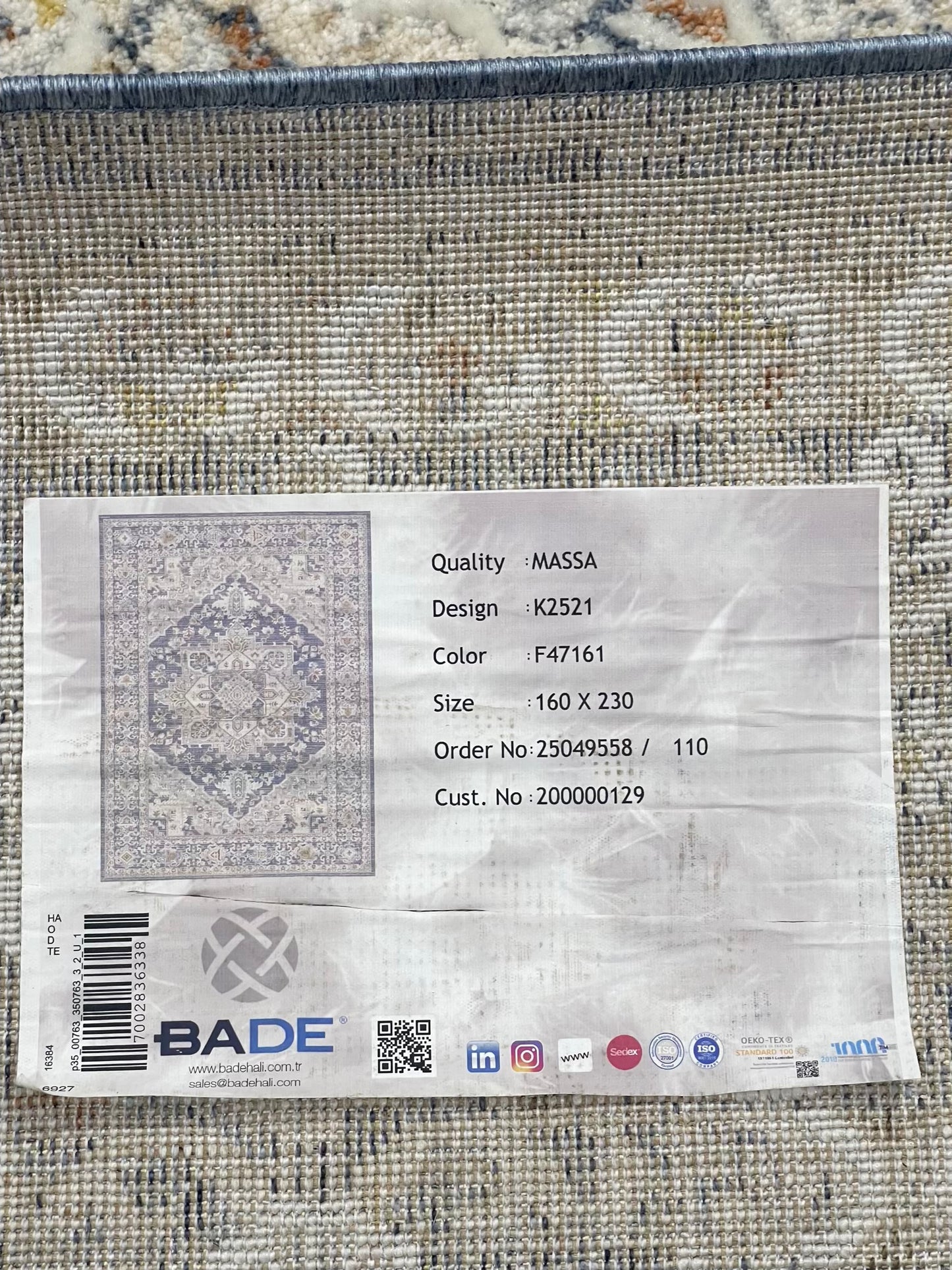 Turkish Polypropylene Silk.(Article-1678-Light Blue )
Size : 5ft width x 7.3ft length (160 cm x 225cm)