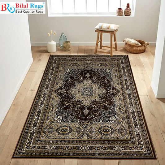 Persian Polypropylene Rug,back woven(Article-99-Brown)