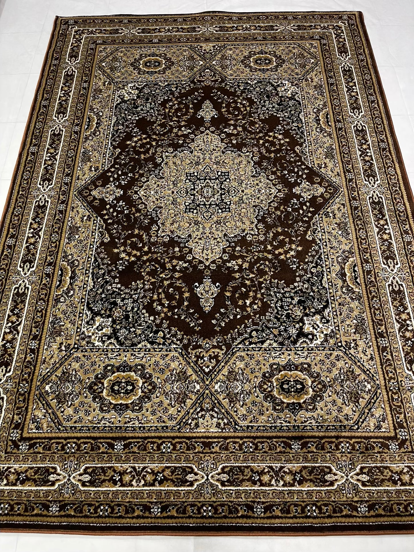 Persian Polypropylene Rug,back woven(Article-99-Brown)