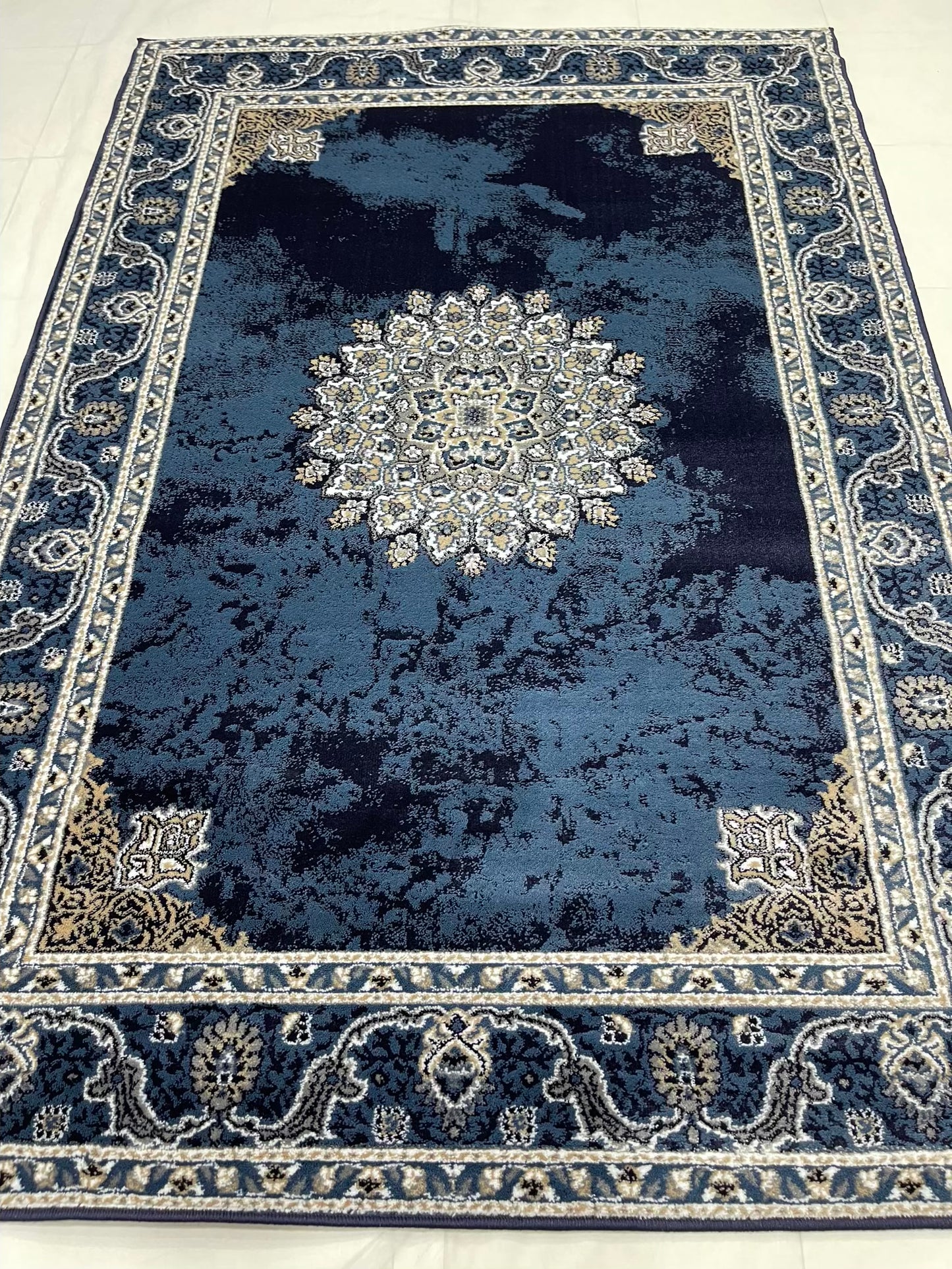 Persian Polypropylene Rug,back woven(Article-22-Blue)