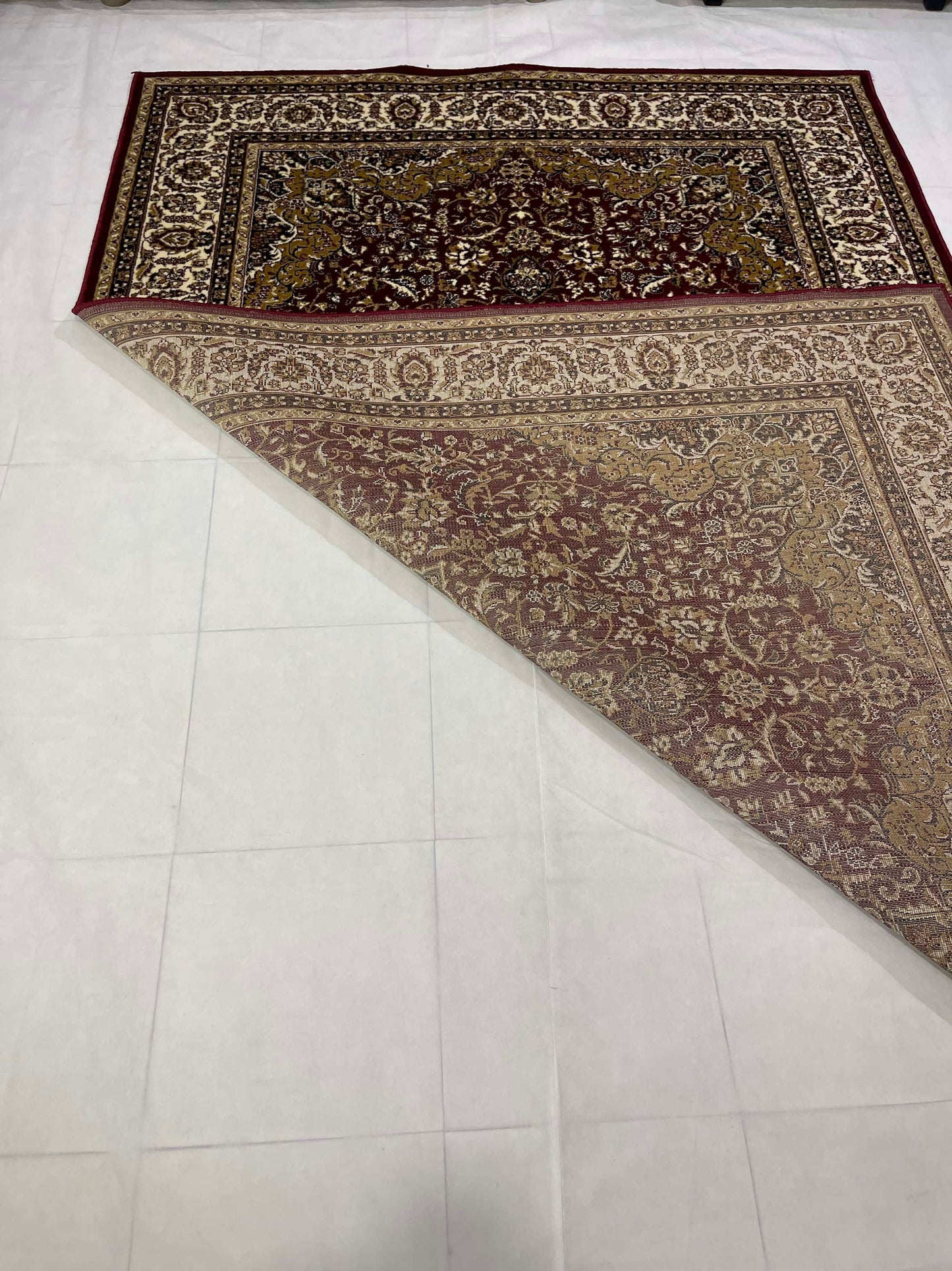 Persian polypropylene Rug,back woven(Article-20-Red)