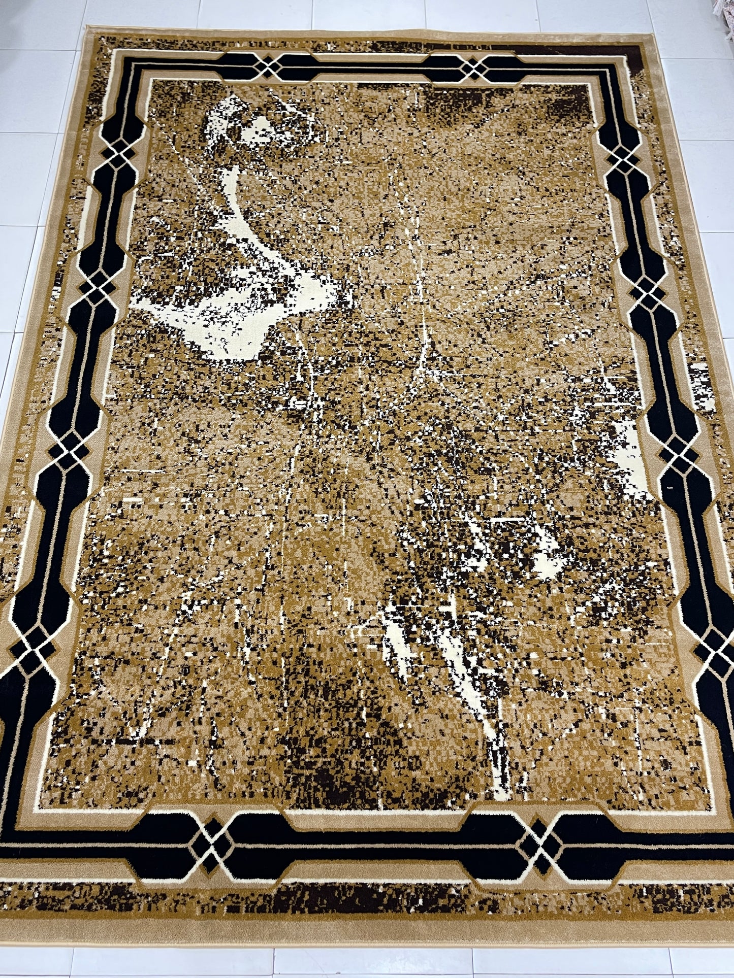 Modern polypropylene Rug,back woven(Article-556-Beige )