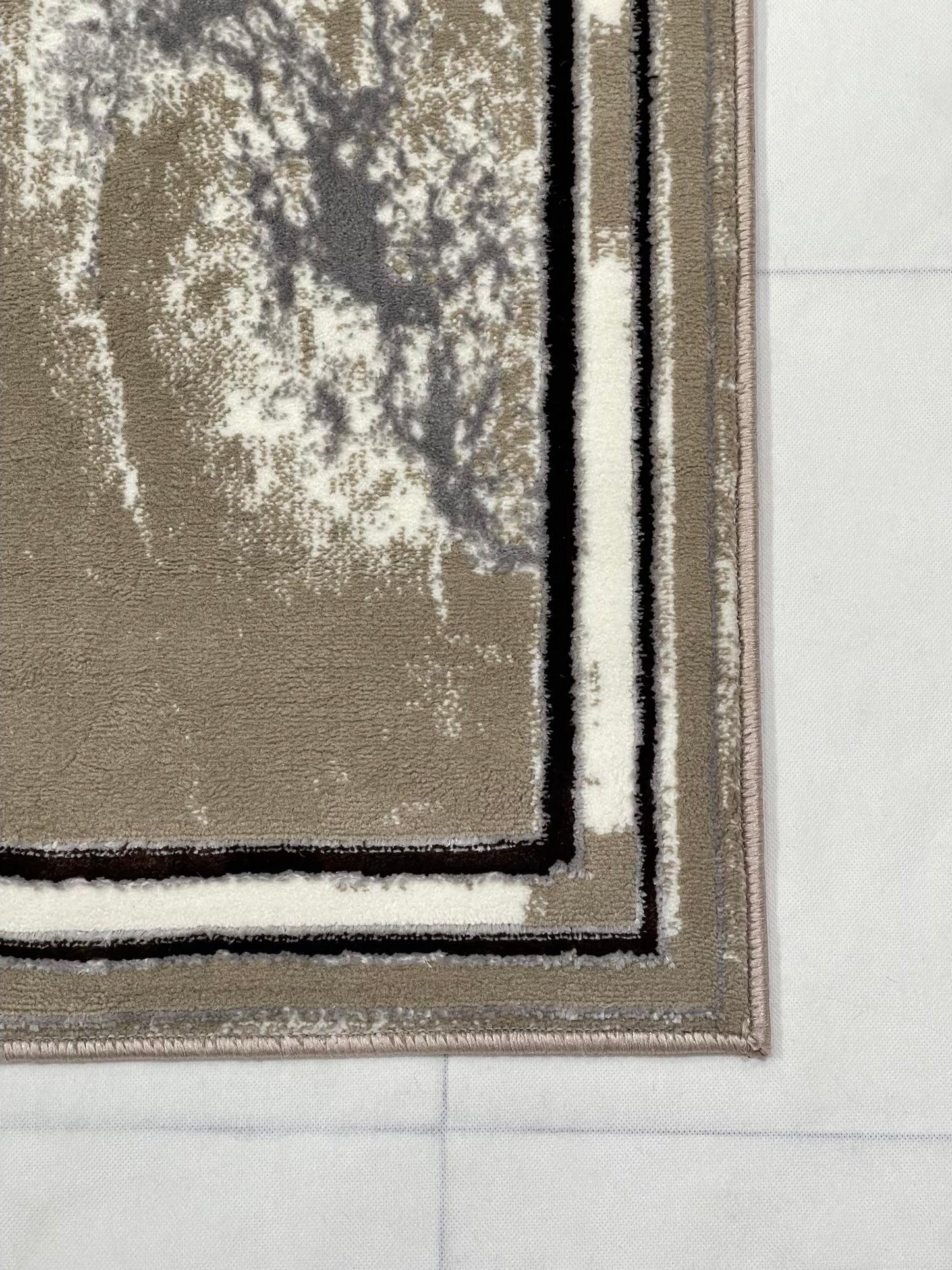 Pakistani Silk Woven Rug.(Article-1555-Light Beige) Size : 4 ft width x 5.6 ft length