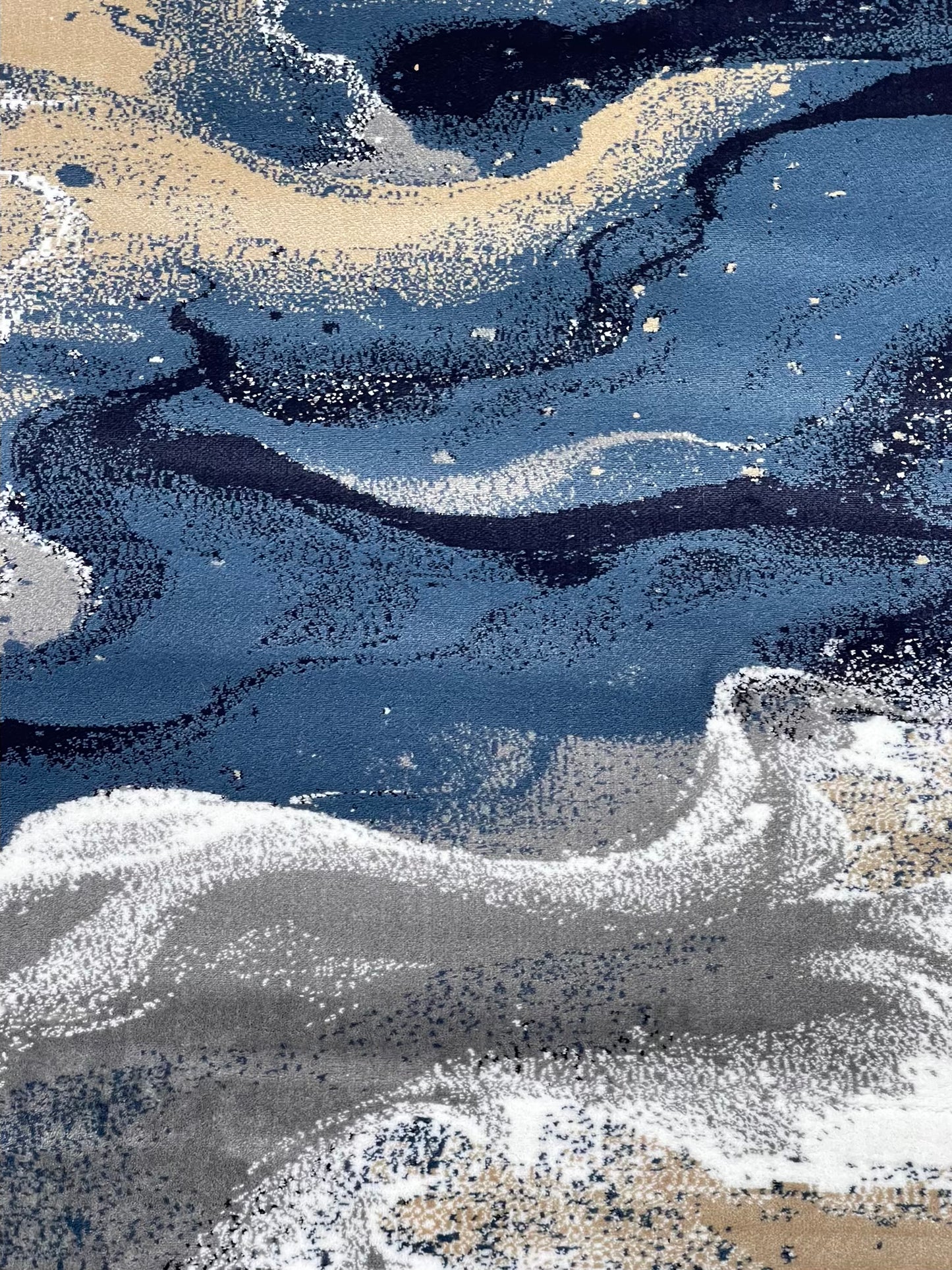 Modern polypropylene Rug,back woven(Article-6772-Mink ) Size : 5ft width  x 7.3ft length (150cm x 220cm)