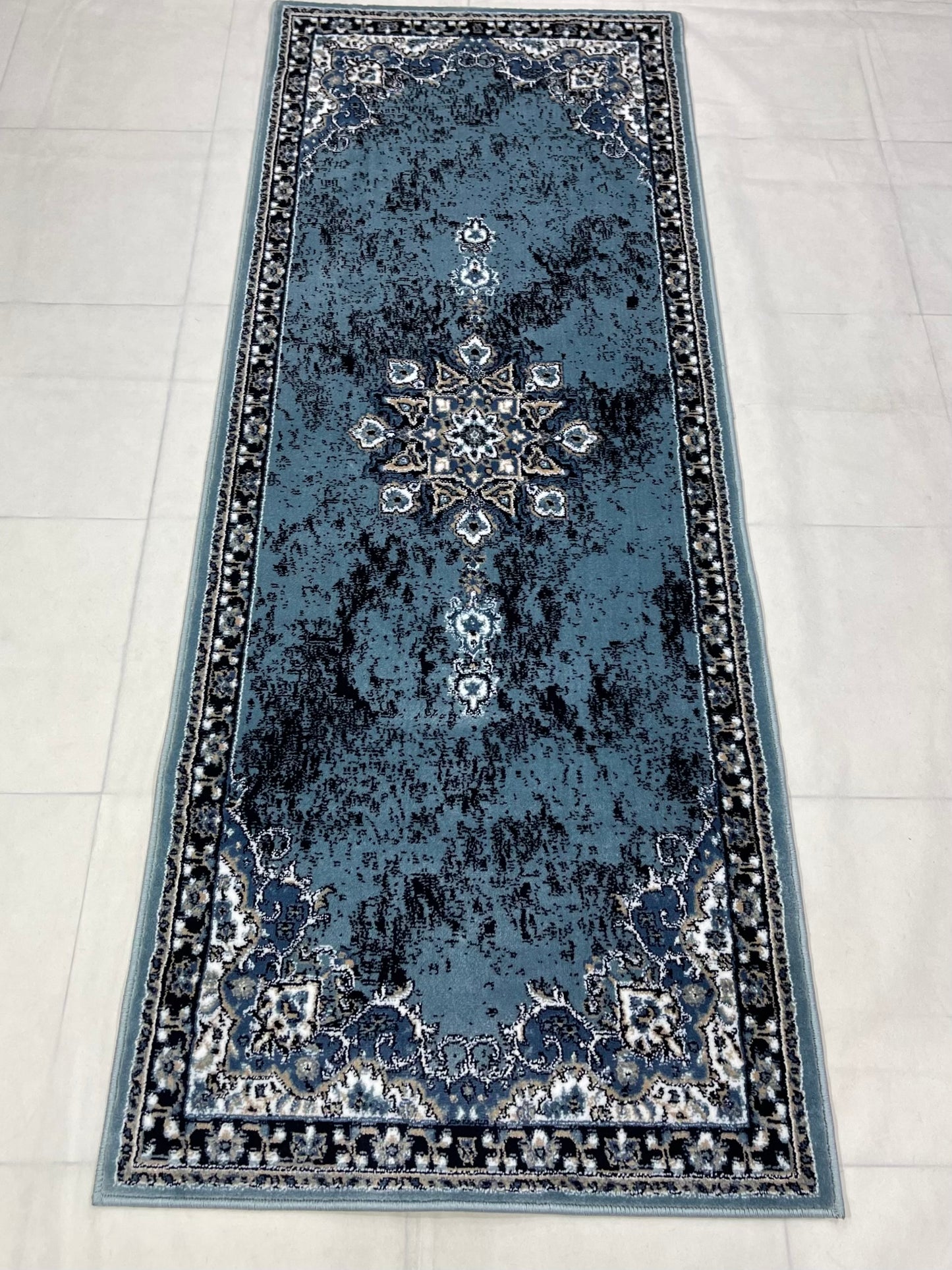 Feroze Persian Polypropylene Woven Rug. Size : 2.6 ft width x 6.6 ft length (80 cm x 200cm)