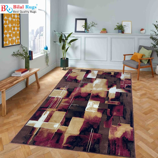 Modern polypropylene Rug,back woven(Article-1412-Brown)
Size : 5ft width  x 7.3ft length (150cm x 220cm)