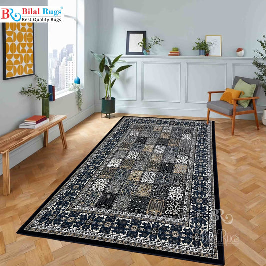 Persian polypropylene Rug,back woven(Article-42-Blue)
Size : 6.6 ft width x 9.6 ft length (200cm x 290cm)