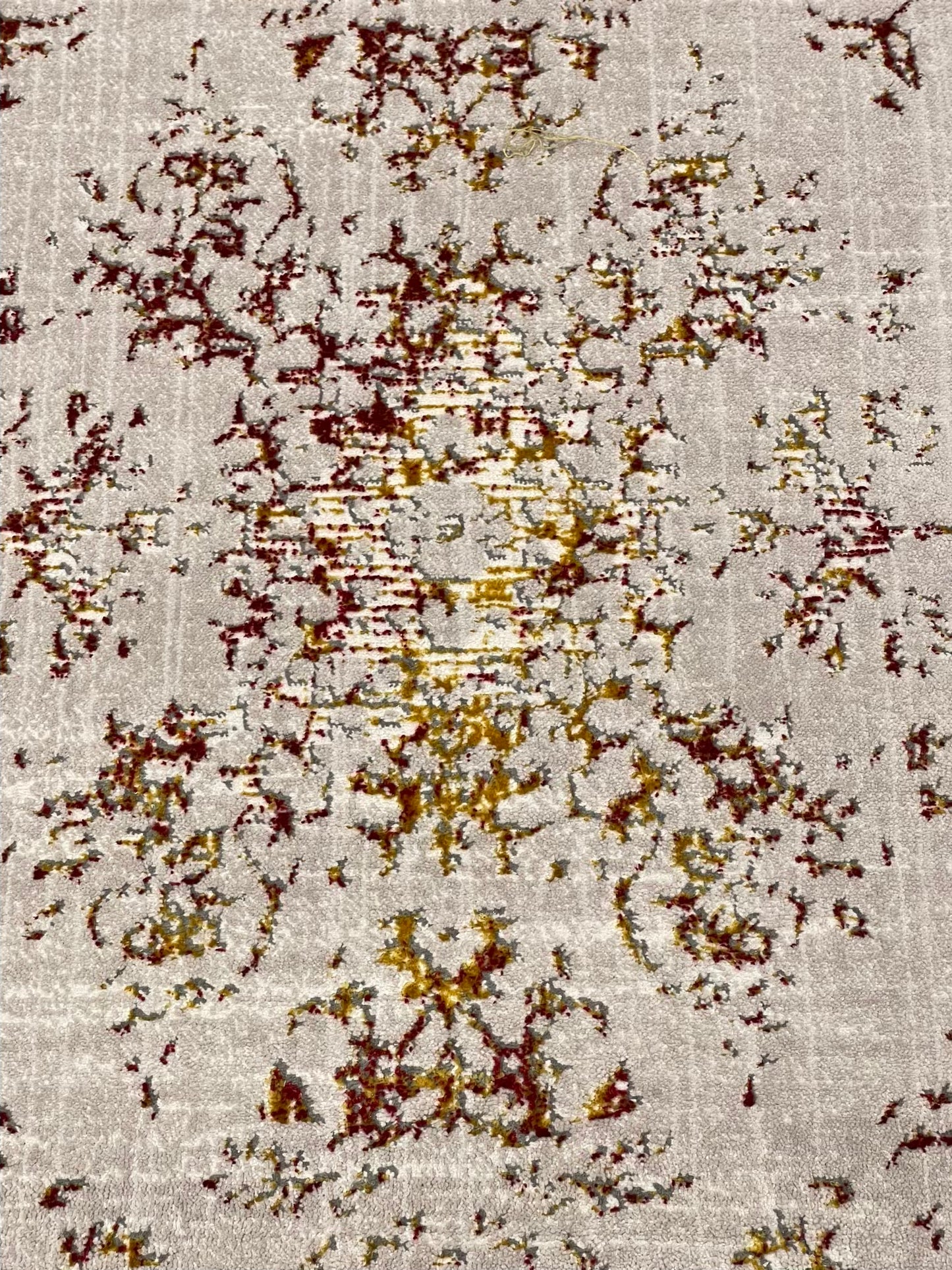 Irani viscose Rug , Woven Back Article-306-Red Size : 3 ft width x 5 ft length (100 cm x 150cm)