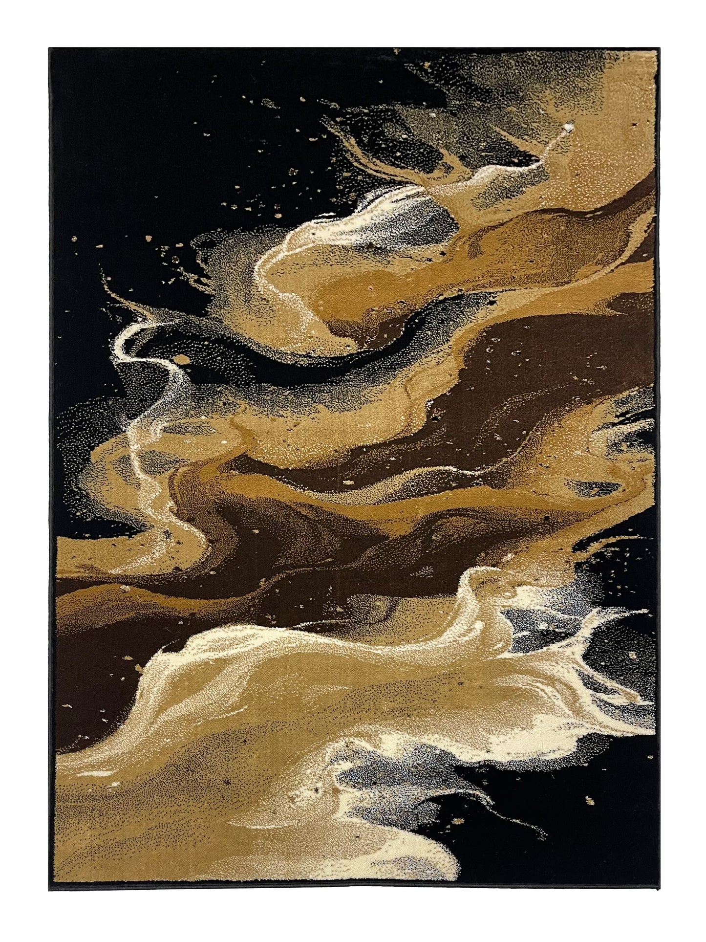 Modern polypropylene Rug,back woven(Article-1021-Black)
Size : 5ft width x 7.3ft length (150cm x 220cm)