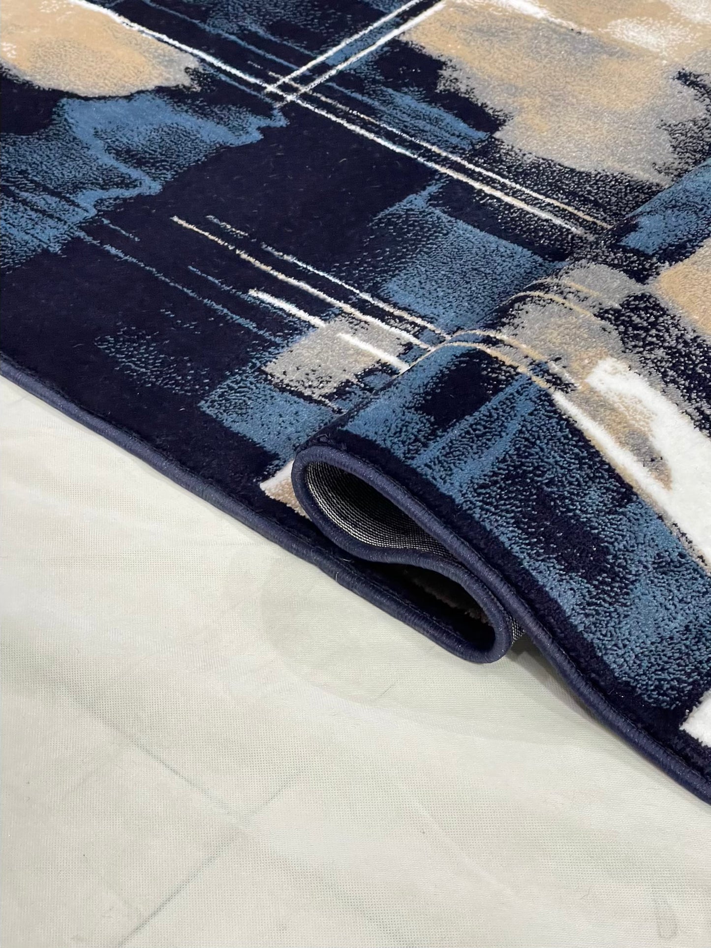 Modern polypropylene Rug,back woven(Article-319-Blue)
Size: 5 ft width x 7.3 ft length
