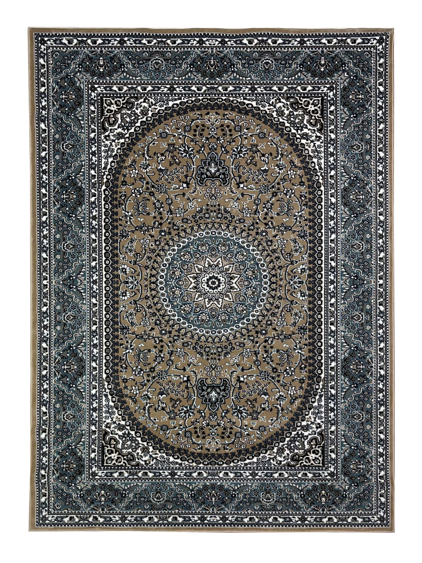 Persian polypropylene Rug,back woven(Article-22-mink , blue)
Size : 6.6 ft width x 9.6 ft length (200cm x 290cm)