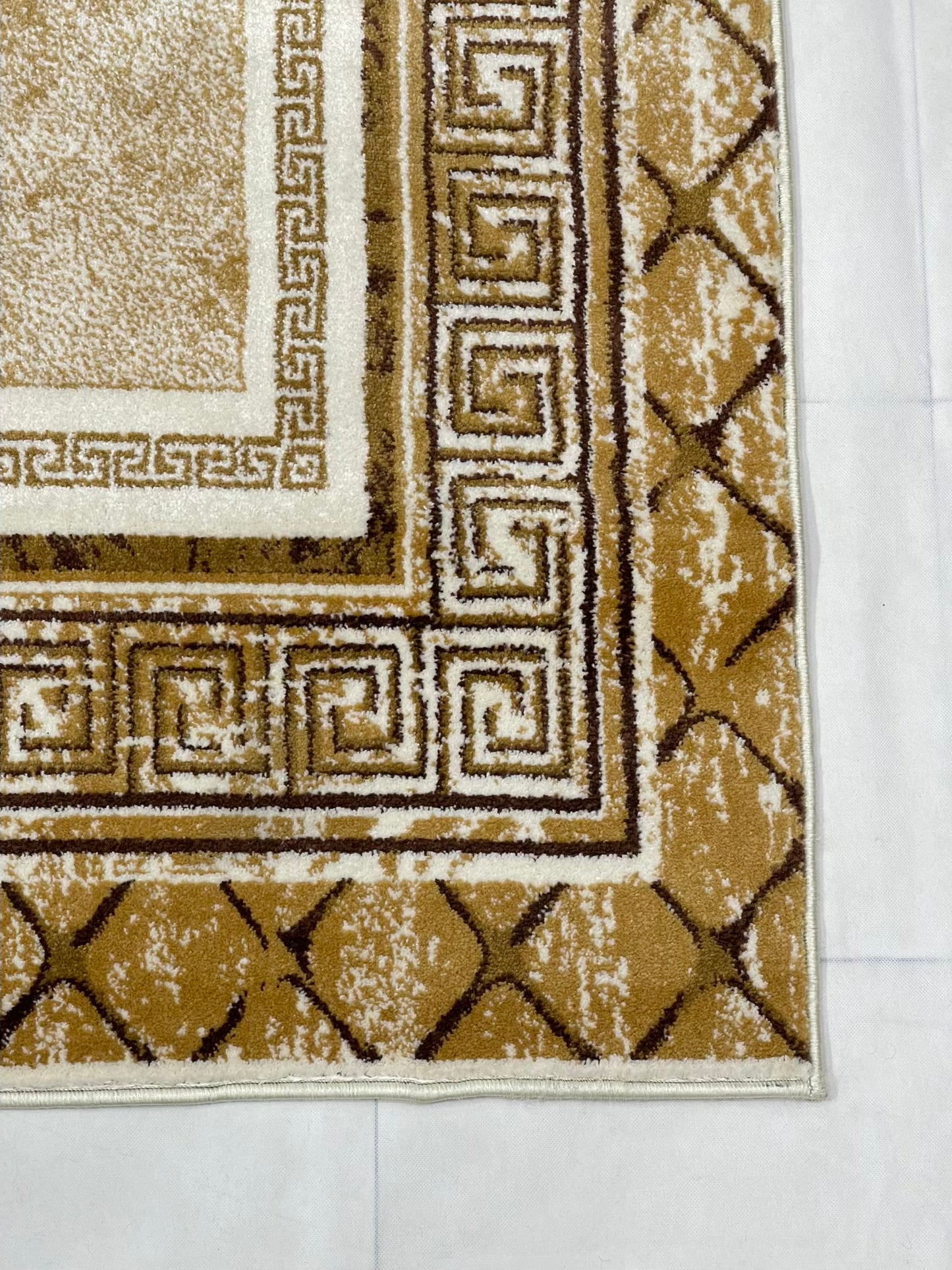 Versace polypropylene Rug,back woven(Article-76-Off white )