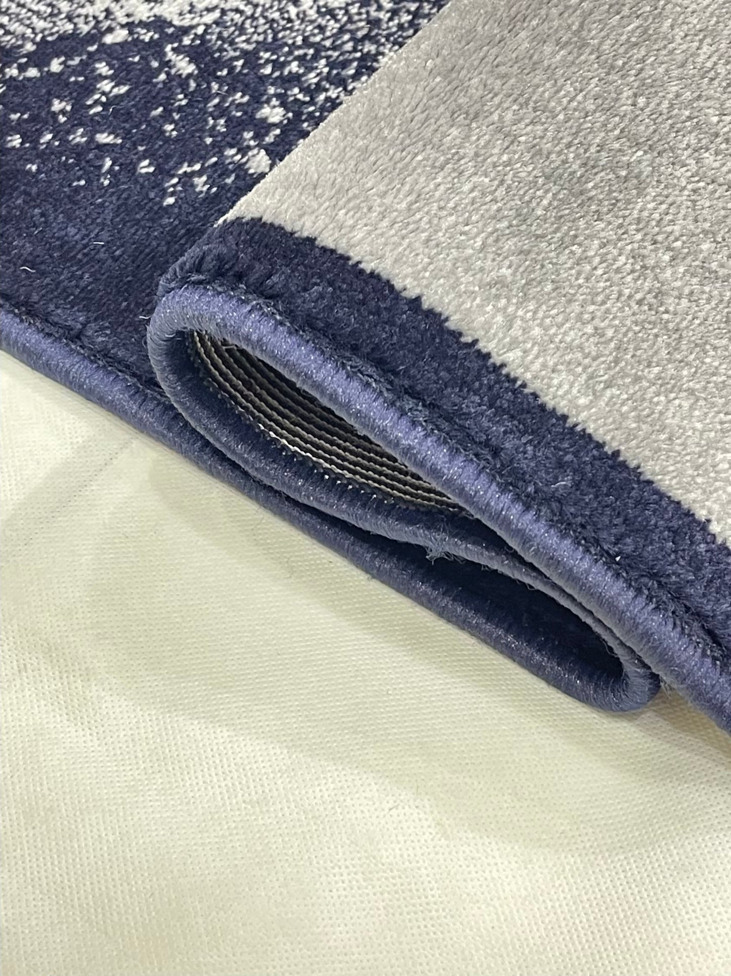 Modern polypropylene Rug,back woven(Article-1778-Blue , Grey)