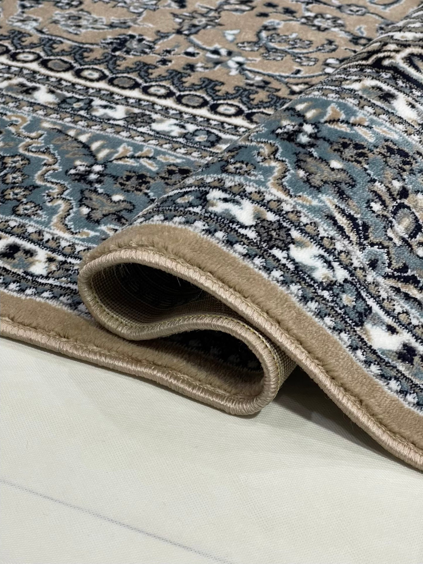 Persian polypropylene Rug,back woven(Article-22-mink , blue)
Size : 6.6 ft width x 9.6 ft length (200cm x 290cm)