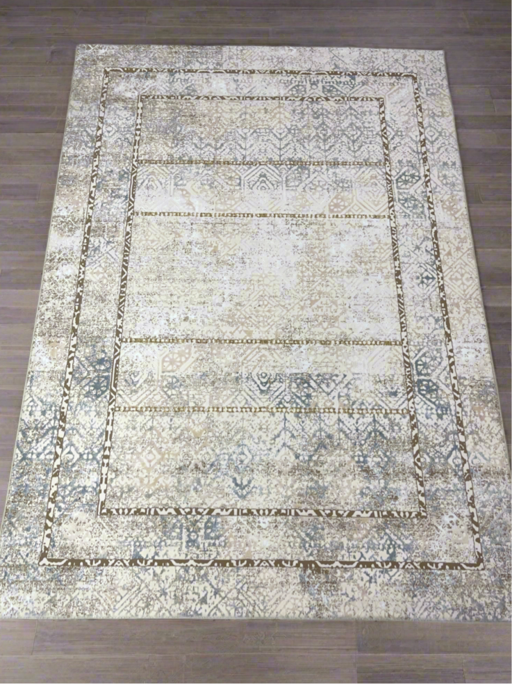 Irani Vintage Woven Rug. Article -2080-Off White Size: 6.6 ft width x 9.6 ft length (200cm x 290cm)