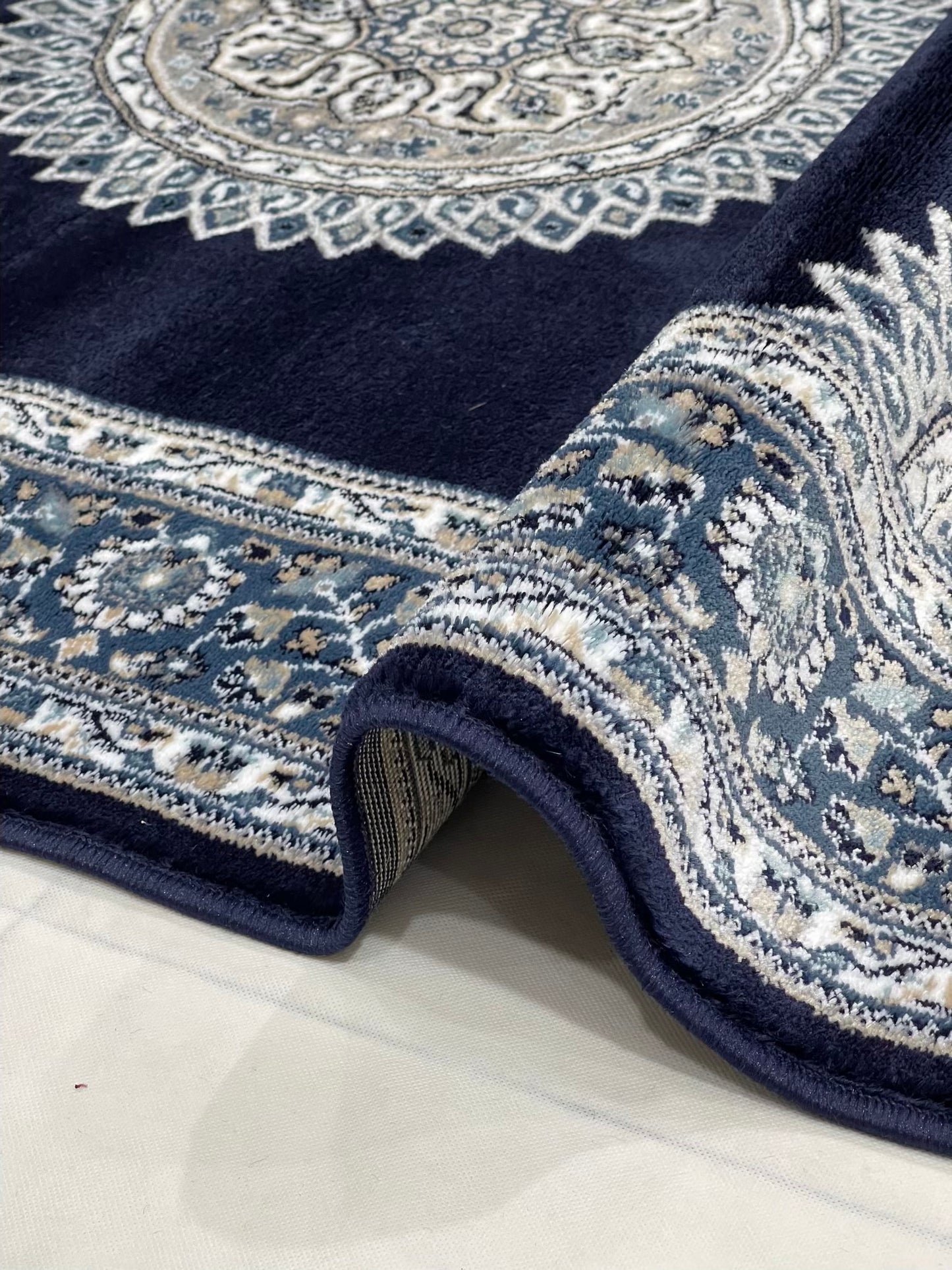 Persian Polypropylene Rug,back woven(Article-27-Blue)
Size : 5ft width x 7.3ft length (150cm x 220cm)