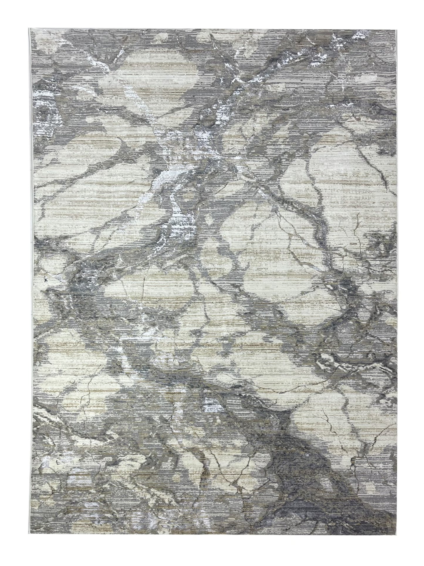 Turkish Top Quality Silk.(Article-1999-Grey , Off white ) Size: 6.6 ft width x 9.6 ft length (200cm x 290cm)