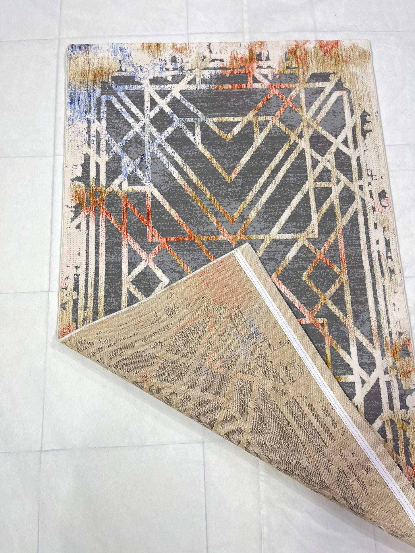 Irani Viscose Rug , Woven Back Article-309-Peach Size : 3 ft width x 5 ft length (100 cm x 150cm)